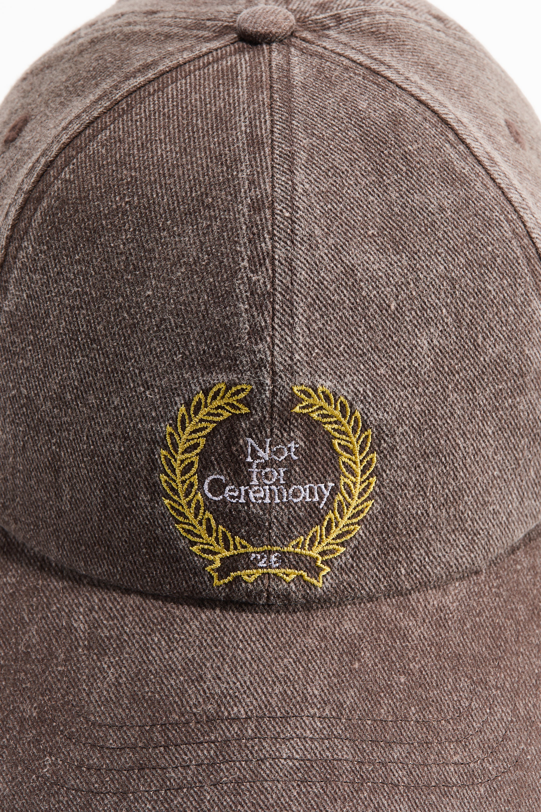 Casquette en sergé de coton avec motif