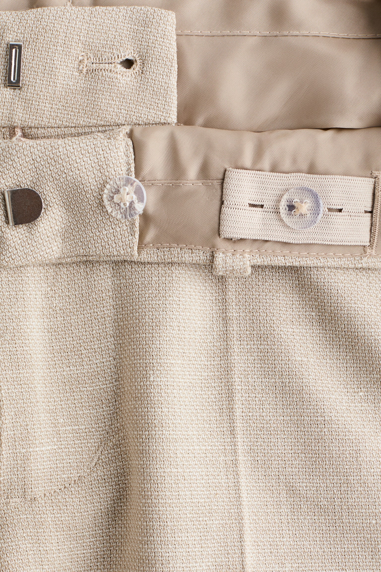 Anzug aus Leinengemisch - Hellbeige/Marineblau/Helles Mattblau - 3