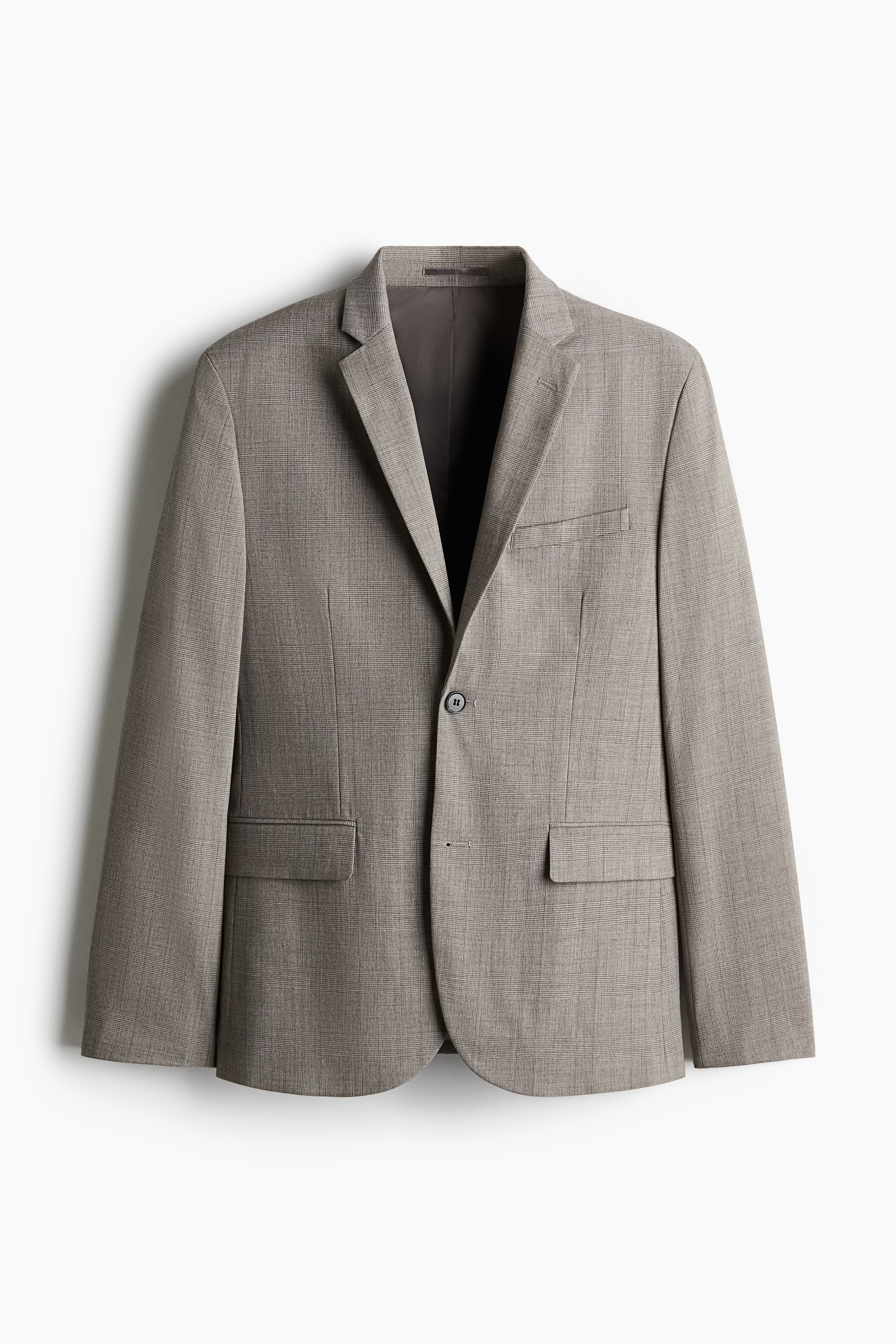 Giacca Slim Fit - Beige scuro/Grigio scuro/quadri/Beige scuro/quadri