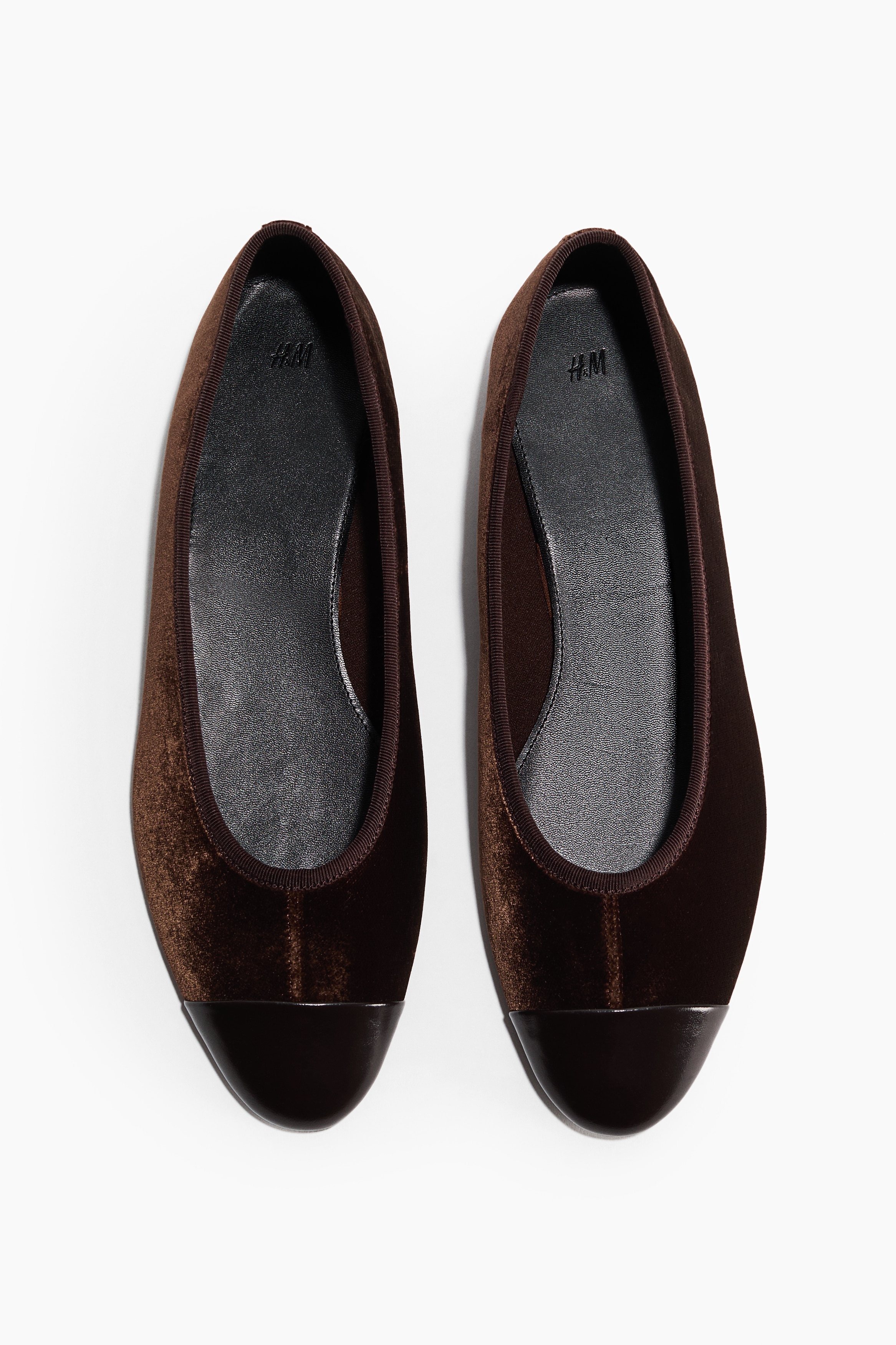 Ballerine in velluto - Marrone scuro