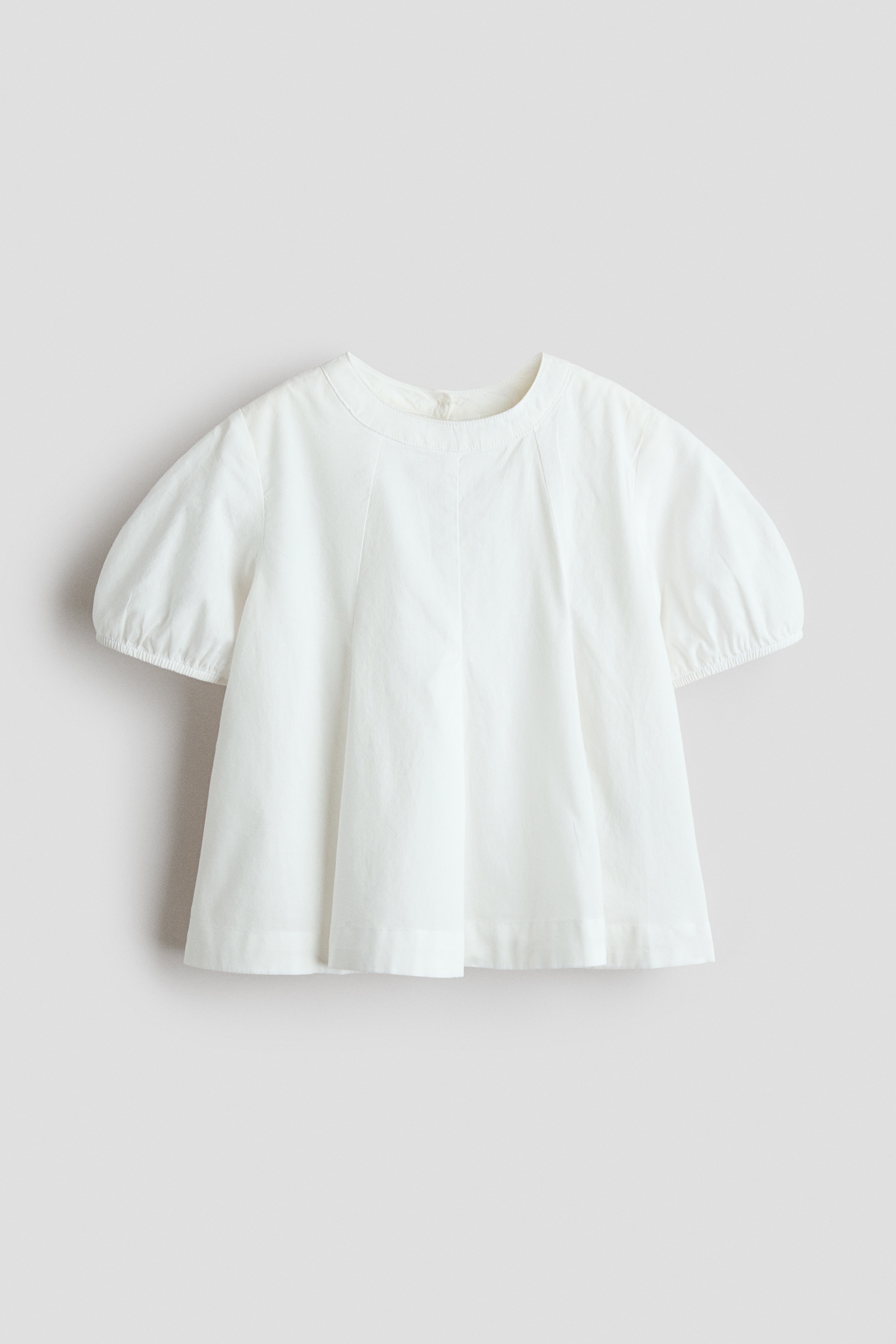 A-line cotton blouse - White