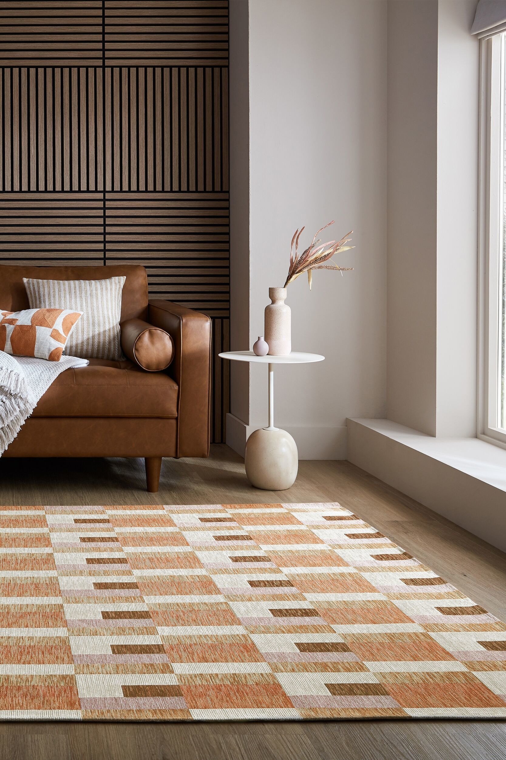 Riley Block Geometric Rug - Natural
