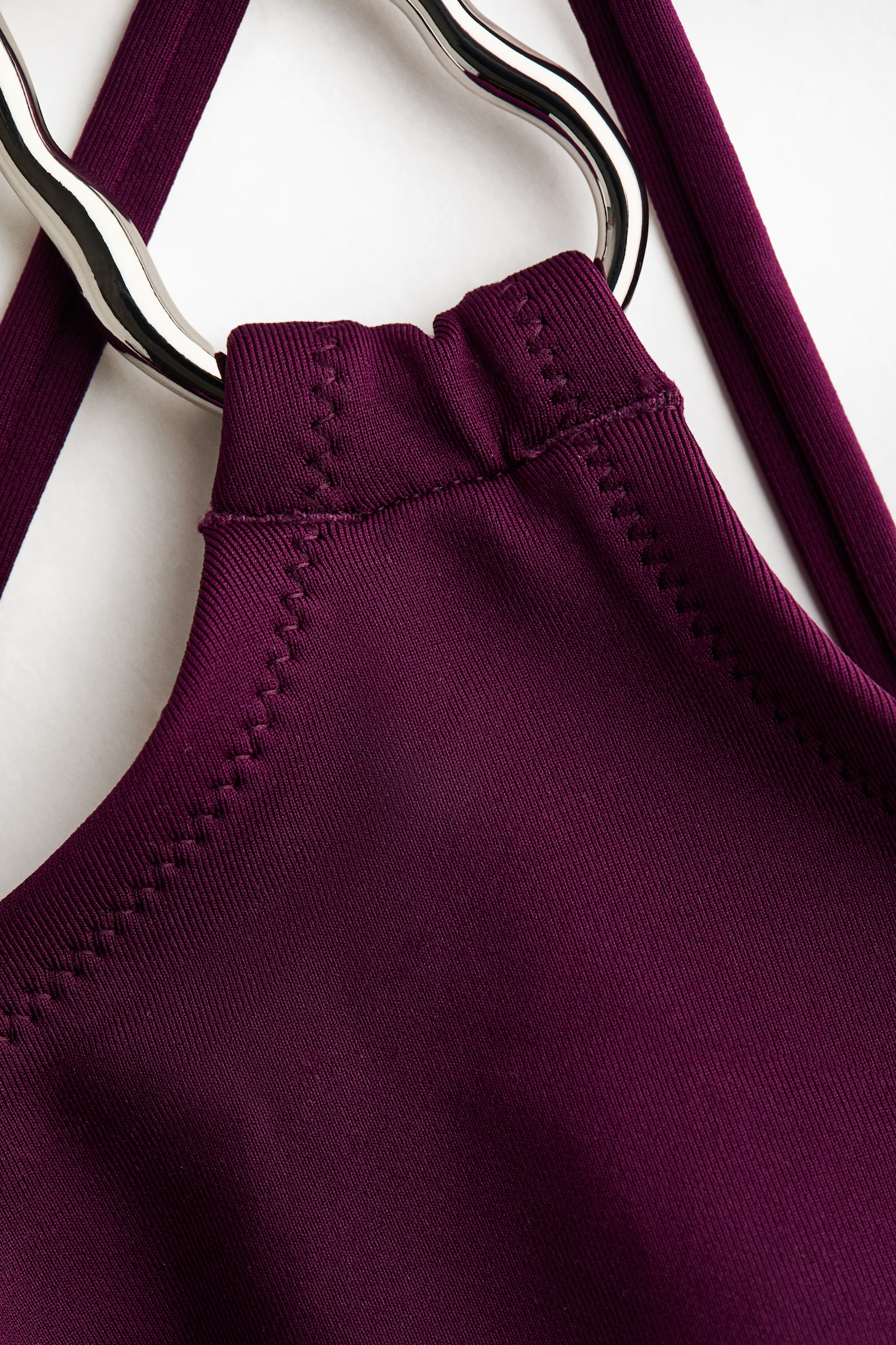 Верх бикини, уплотнённая чашка, на одно плечо — H&M, цвет: Тёмный фиолетовый — фото 6