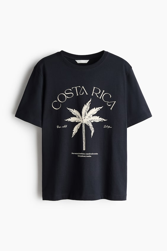 Женские футболки H&M Printed T-Shirt