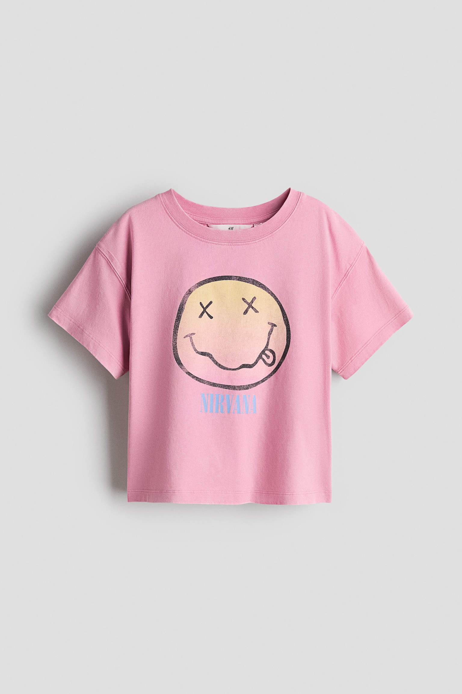 Бавовняна футболка із принтом - Pink/Nirvana/Світло-сірий меланж/Снупі/Білий/Ліло і Стіч/Світло-рожевий/Kuromi - 1