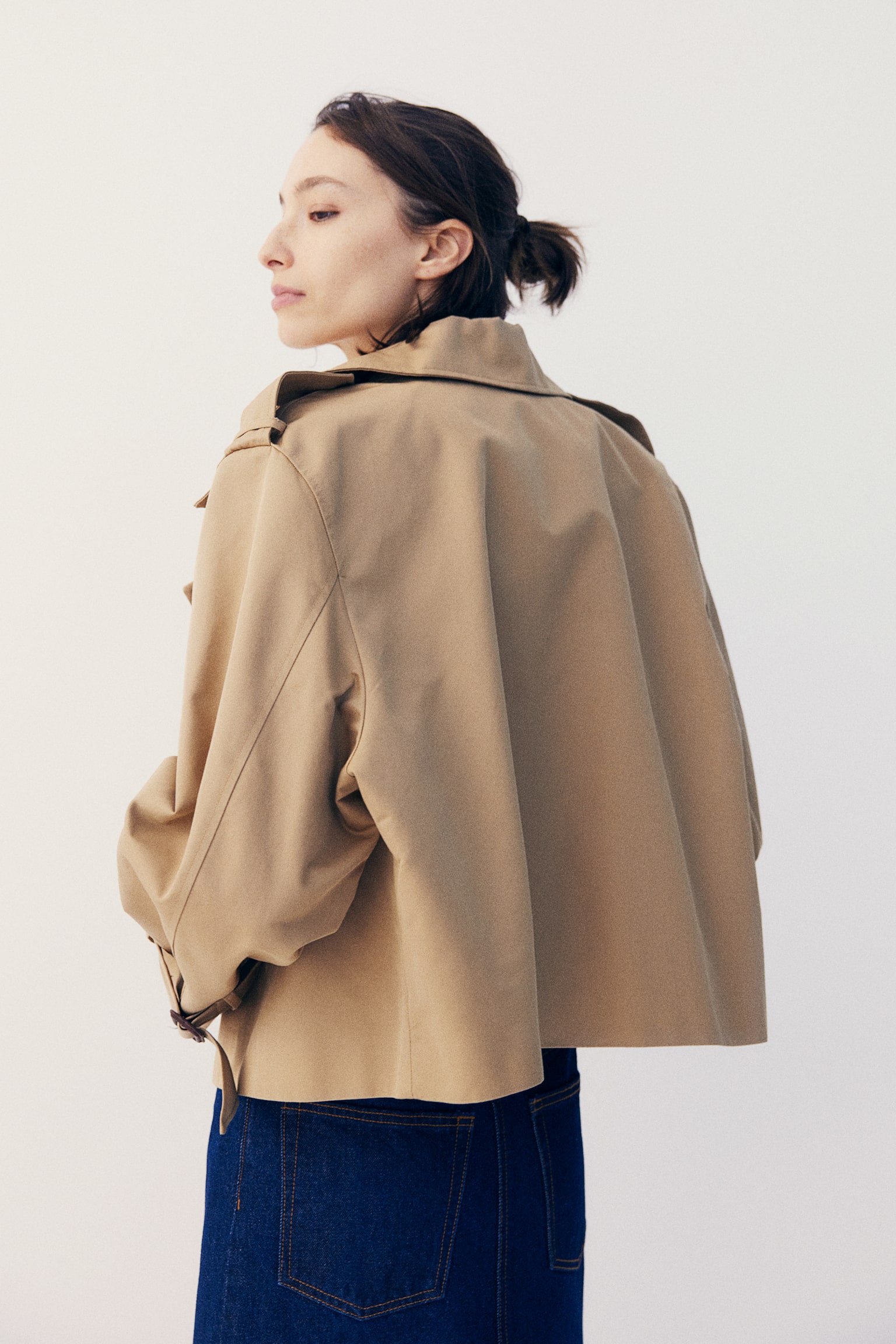 Trench Look Jacket - Dark beige/Black - 1