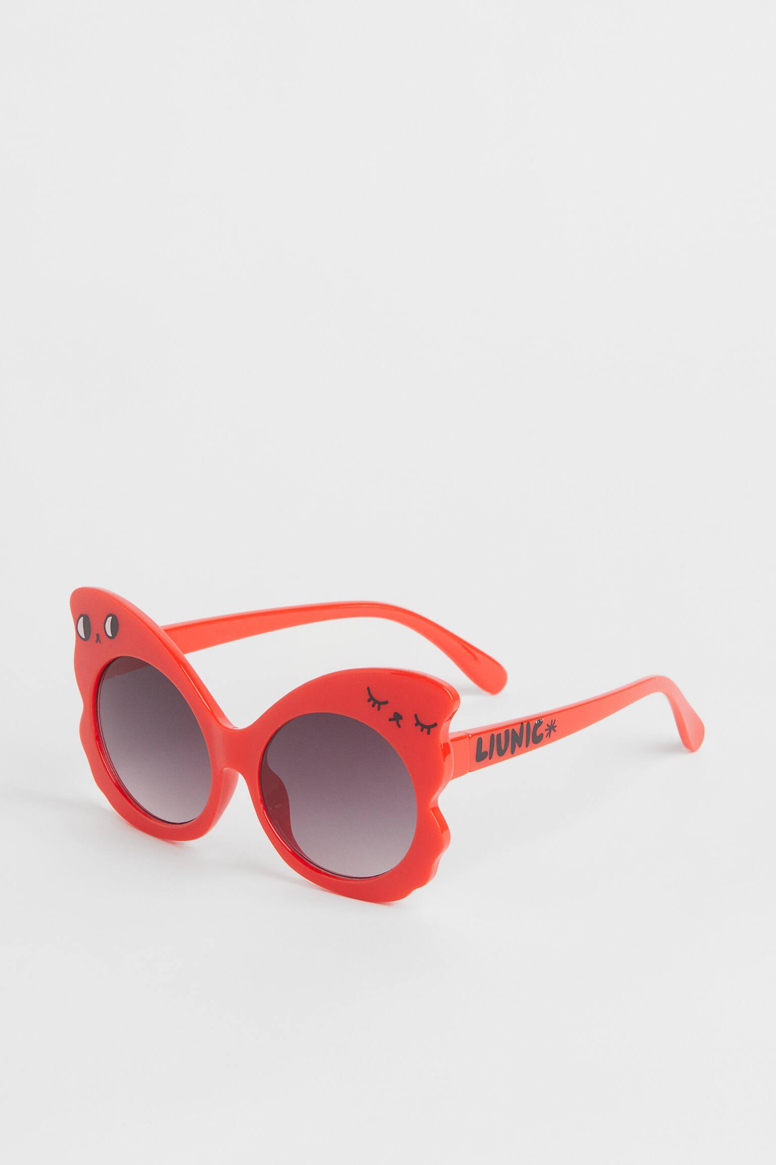 Sunglasses and case - Bright red/Patterned - 3