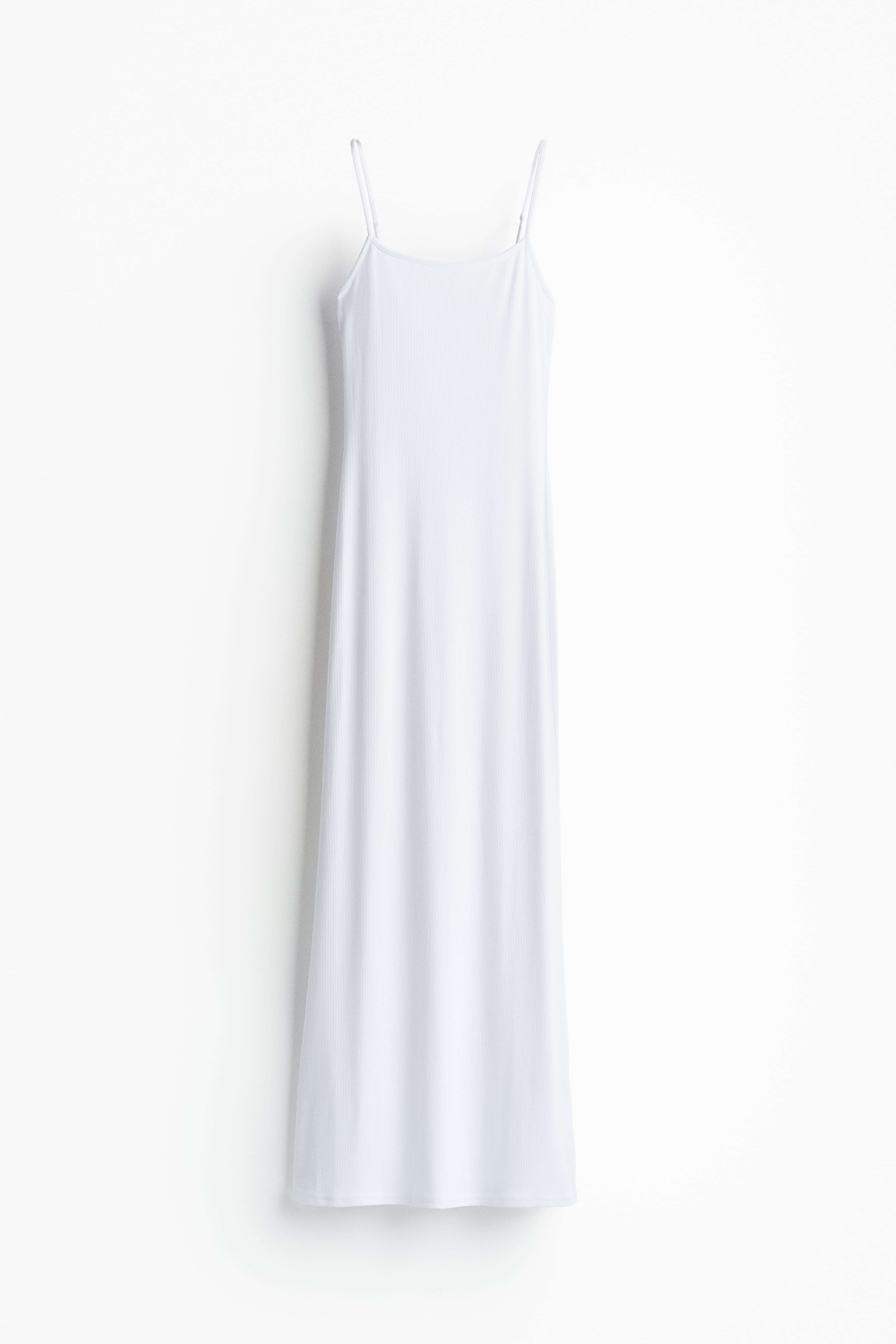 Ribbed Maxi Dress White Ladies H M CA