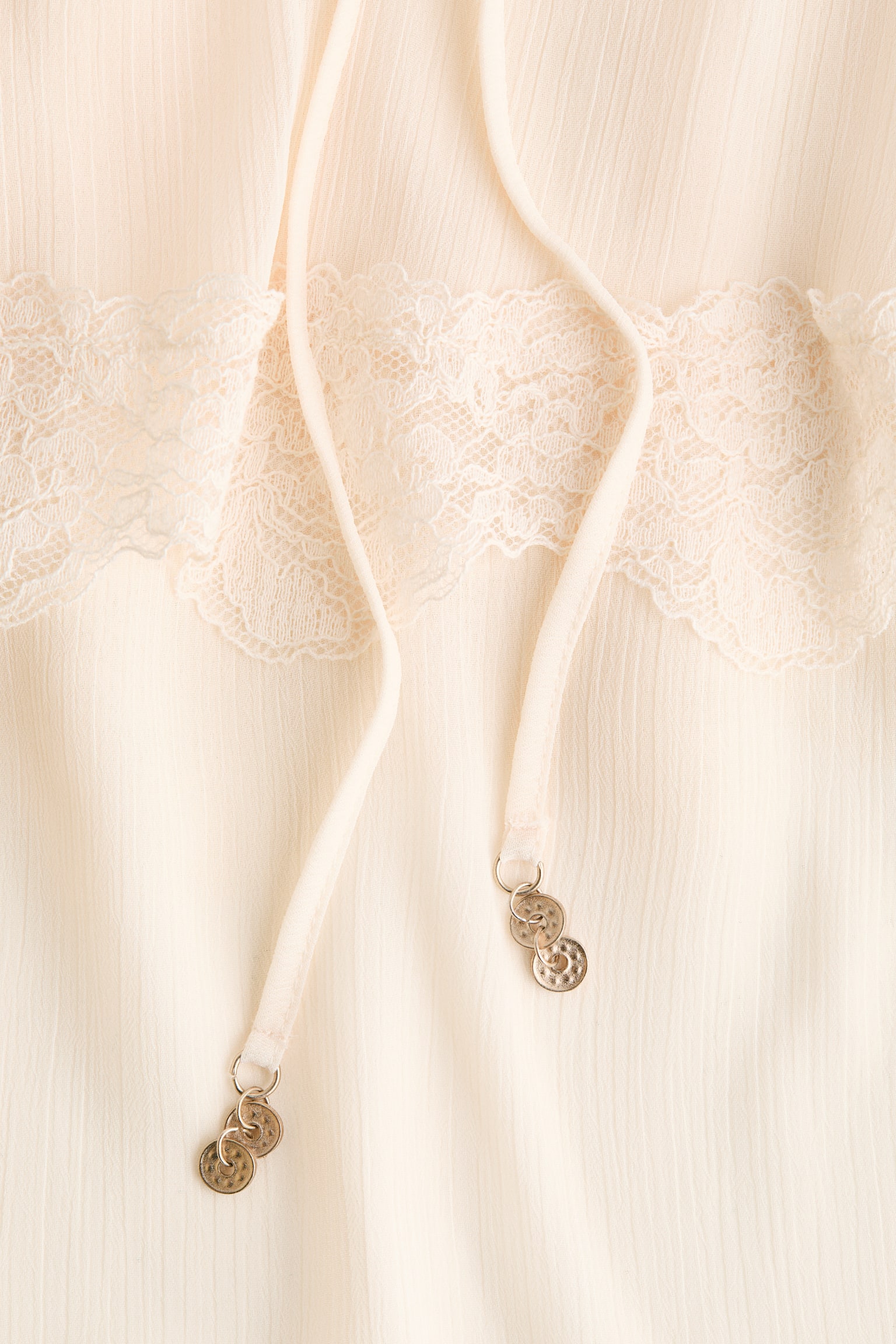 Женская блузка H&M Cape-Detail Blouse, цвет: Кремовый — фото 6