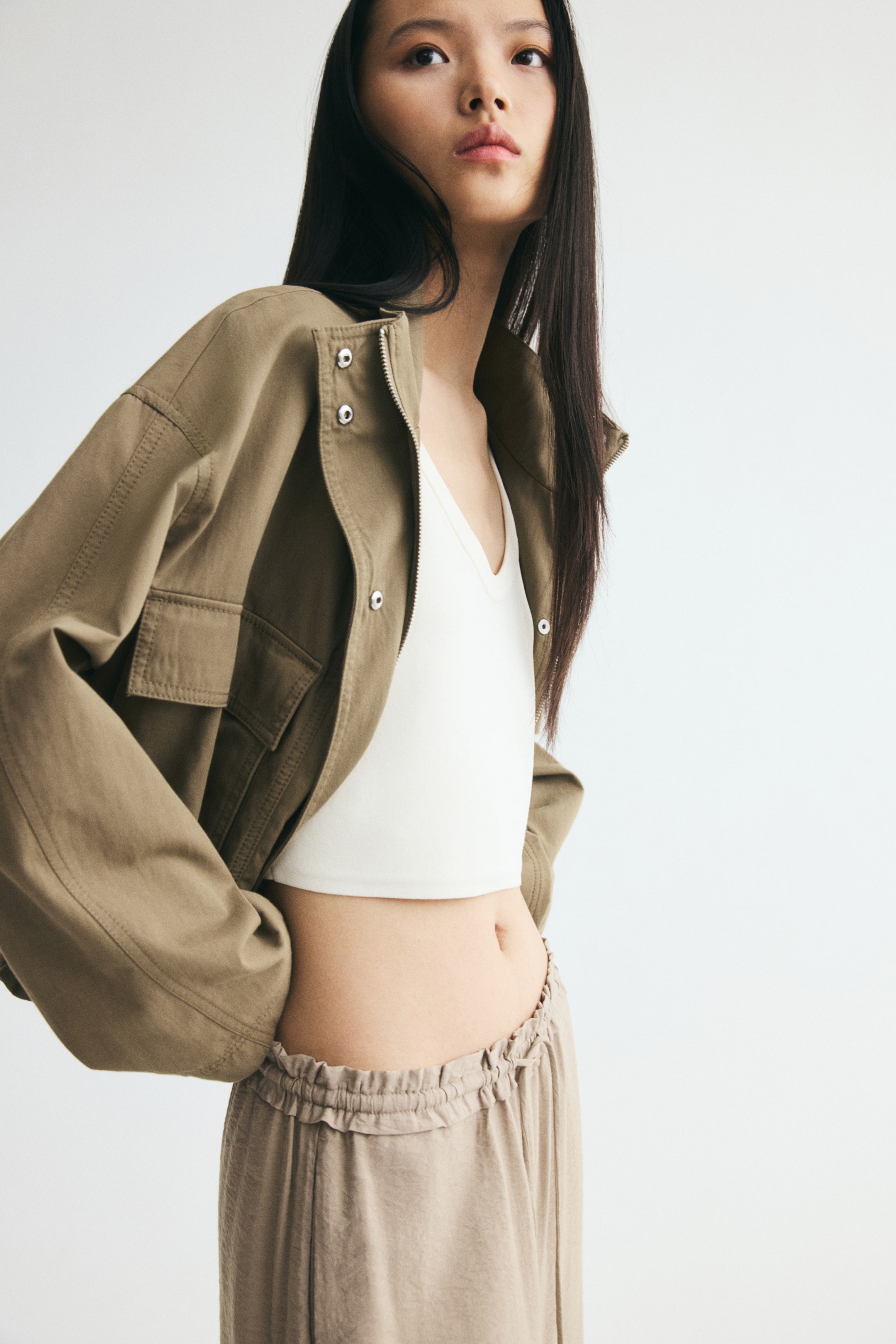 Viscose-Blend Drawstring Pants