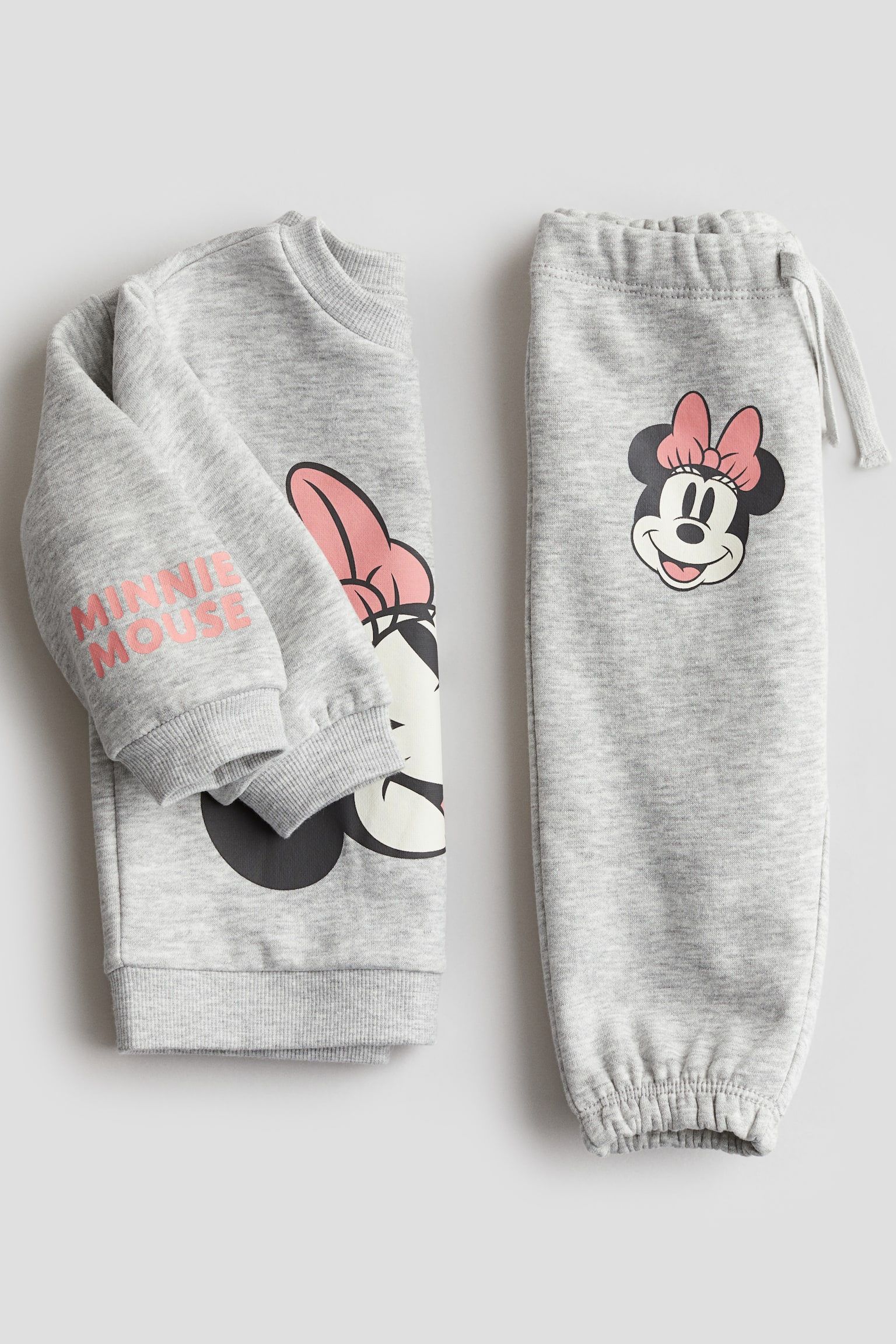 2-piece motif-detail set - Light grey/Minnie Mouse/White/Minnie Mouse - 2