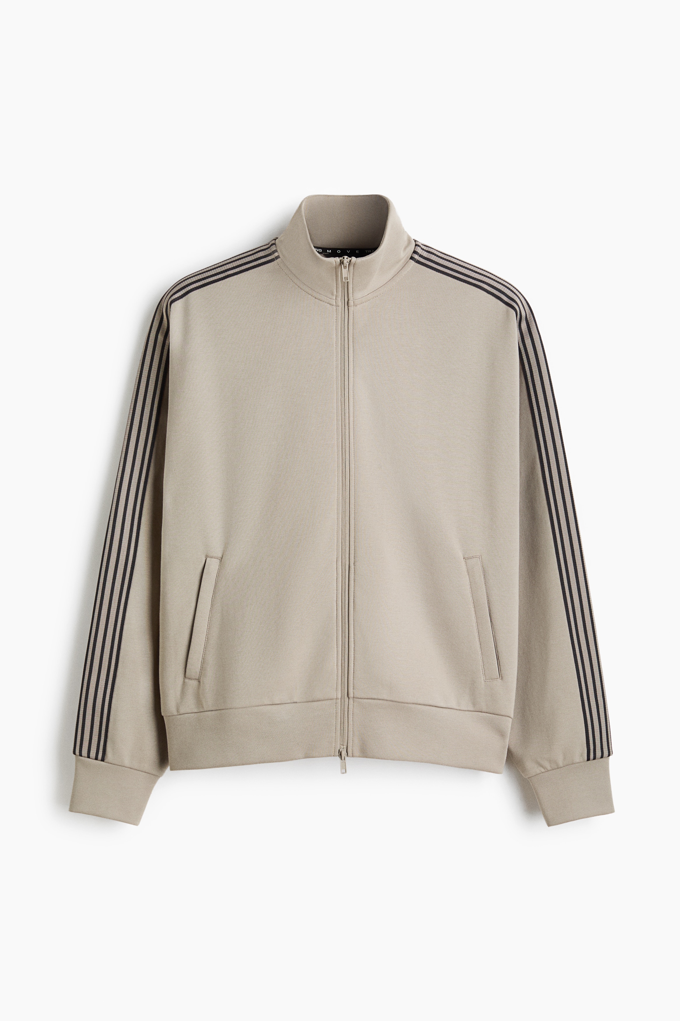 Regular Fit Track jacket with DryMove™ - Beige/Black