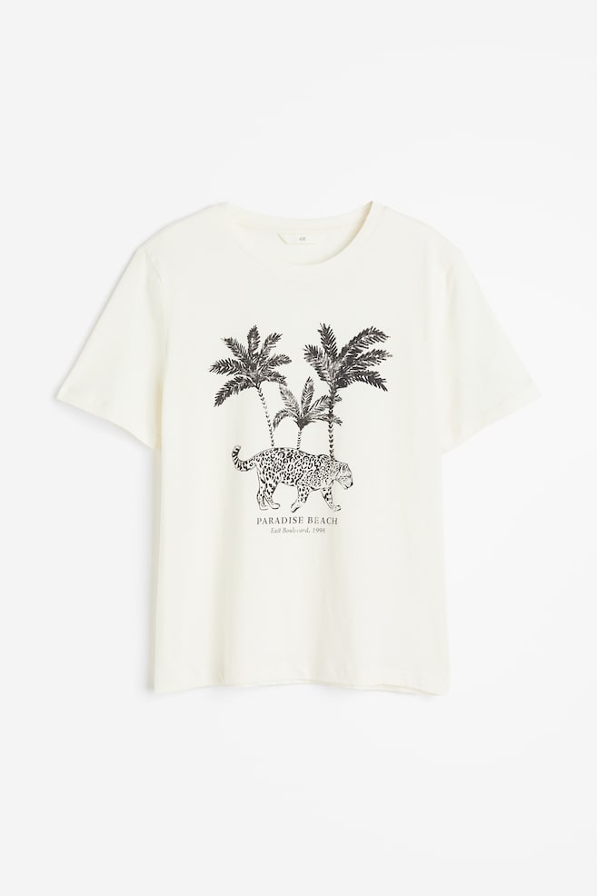 T-shirt i bomuld - Creme/Paradise Beach/Creme/Paris/Creme/Stribet/Lysegul/Sunset Chaser/Mørkegrå/Ocean Beach/Mørkegrå/El Soleil - 2