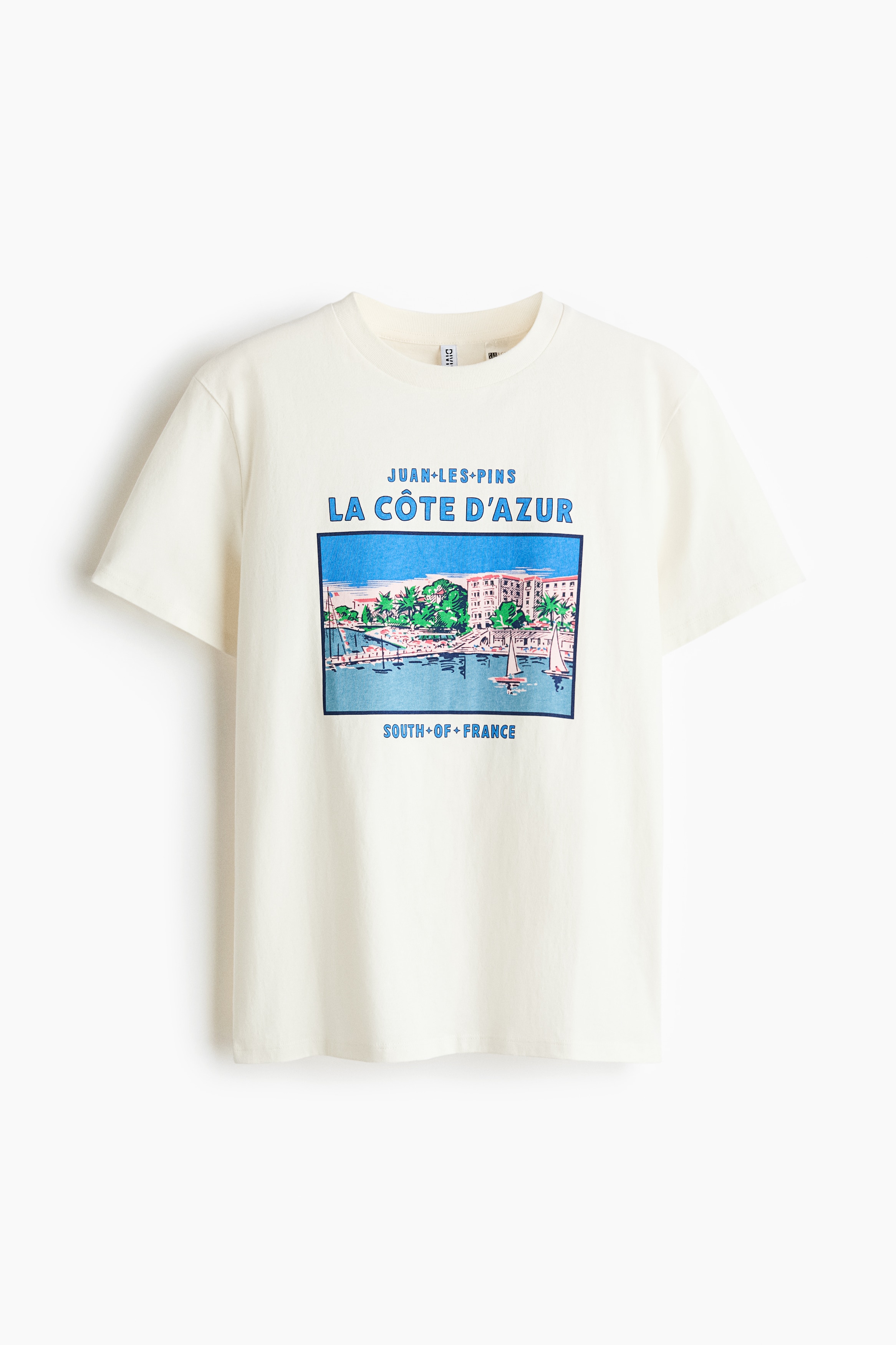 Printed cotton T-shirt - Cream/The Pierce Archive