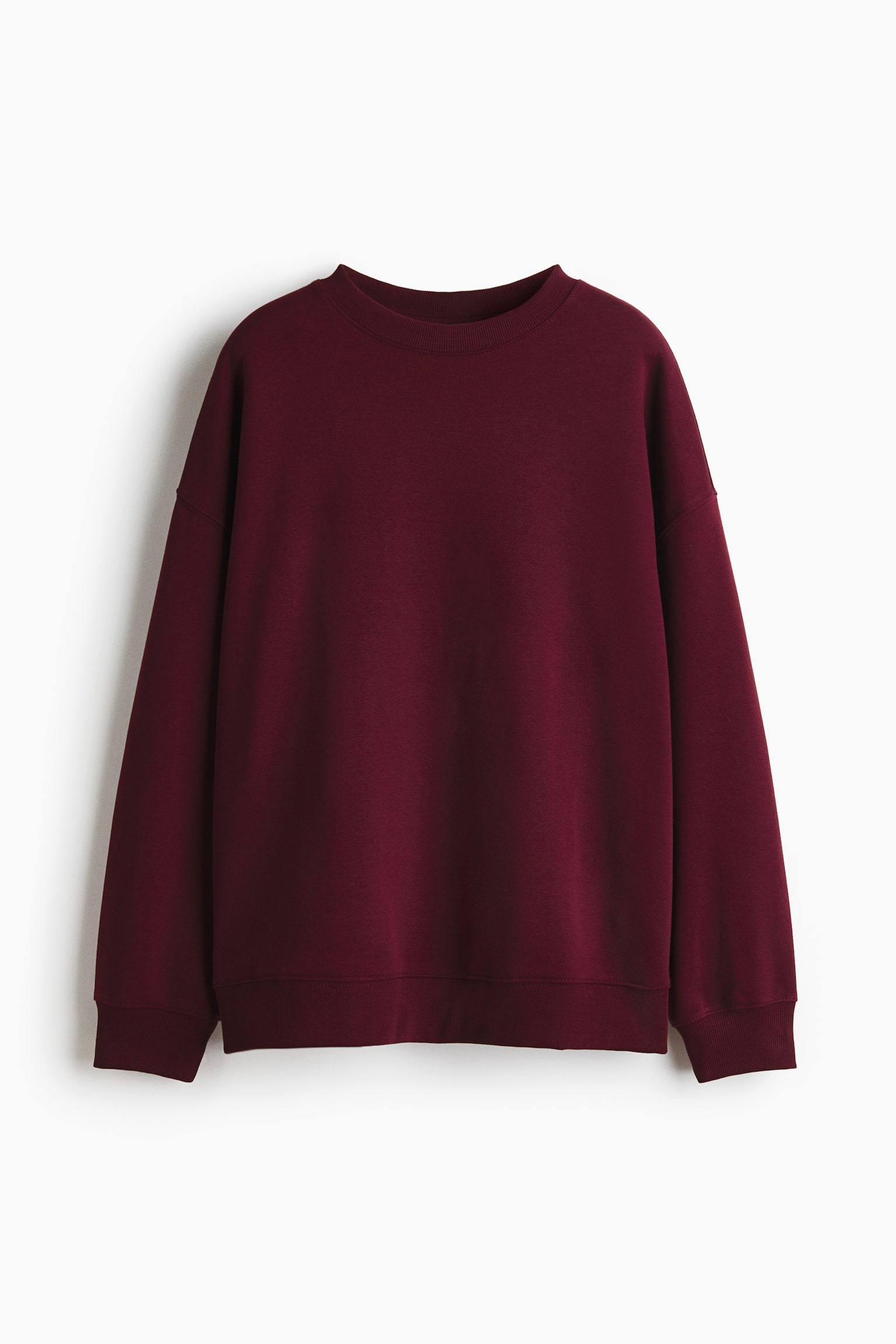 Oversized sweatshirt - Burgundy/Cream/Light grey marl - 1