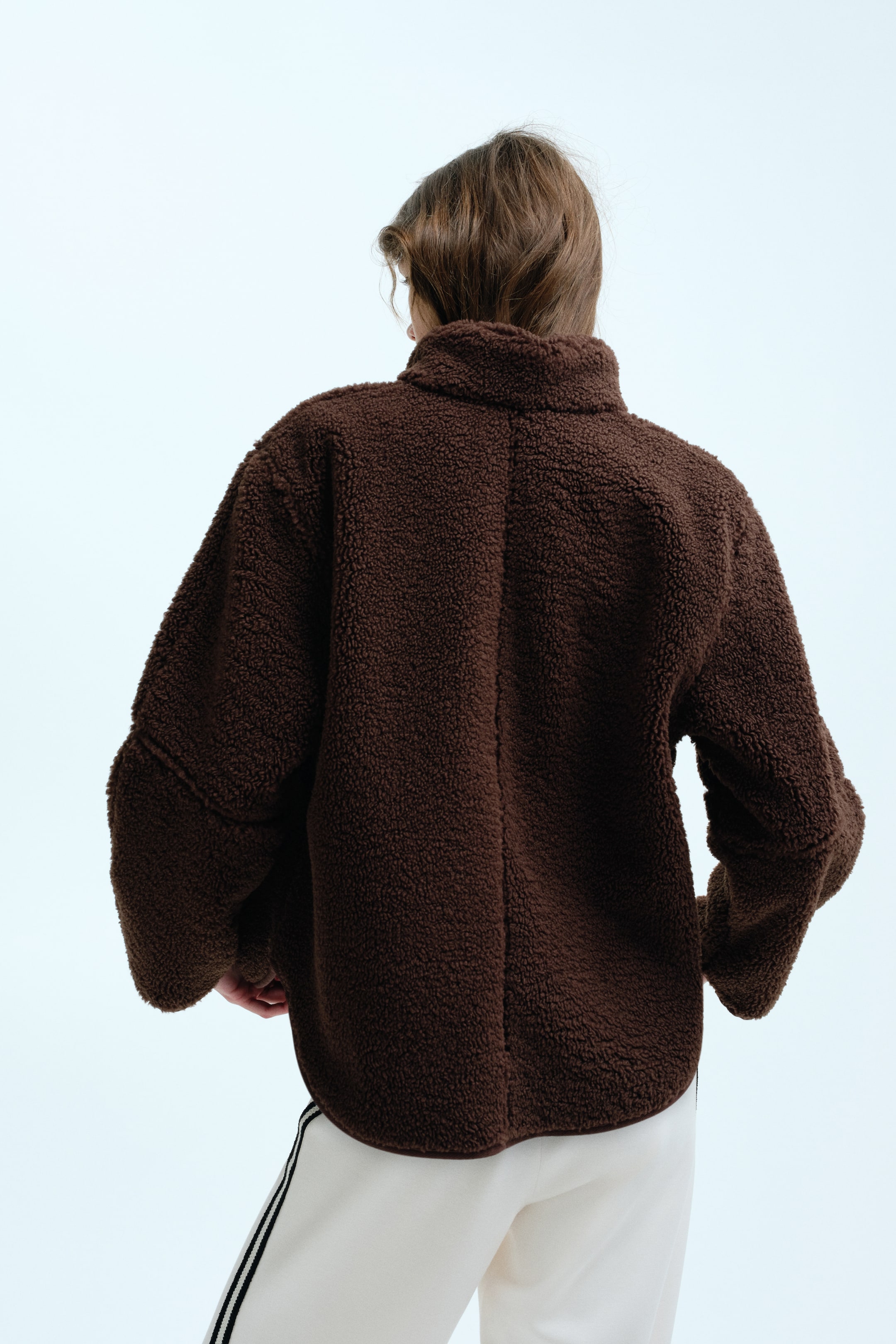 Agrandir l'image: Veste en tissu Teddy bear - Marron foncé - FEMME | H&M BE 4