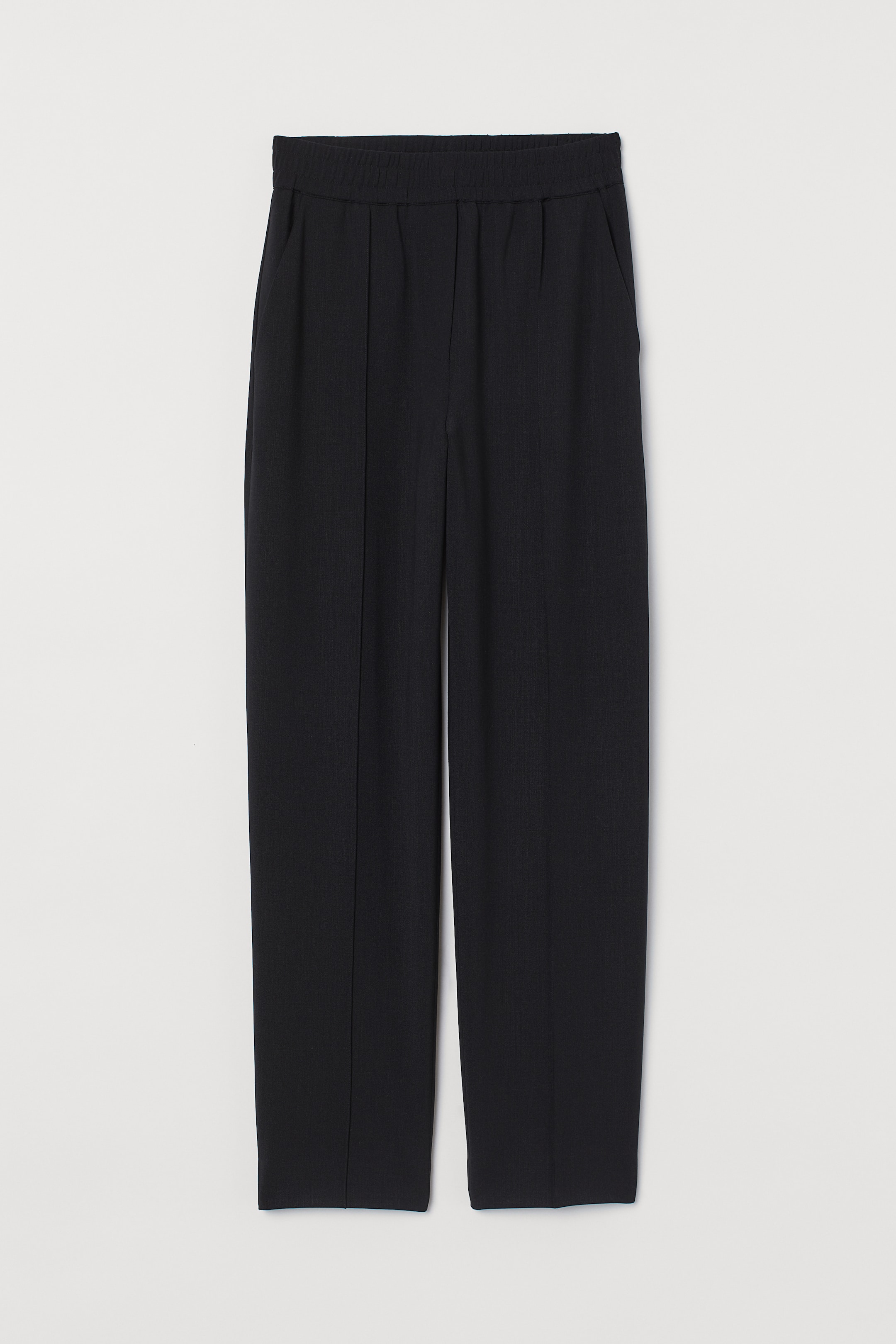 Tailored wool-blend trousers - Low waist - Long - Black - Ladies | H&M GB