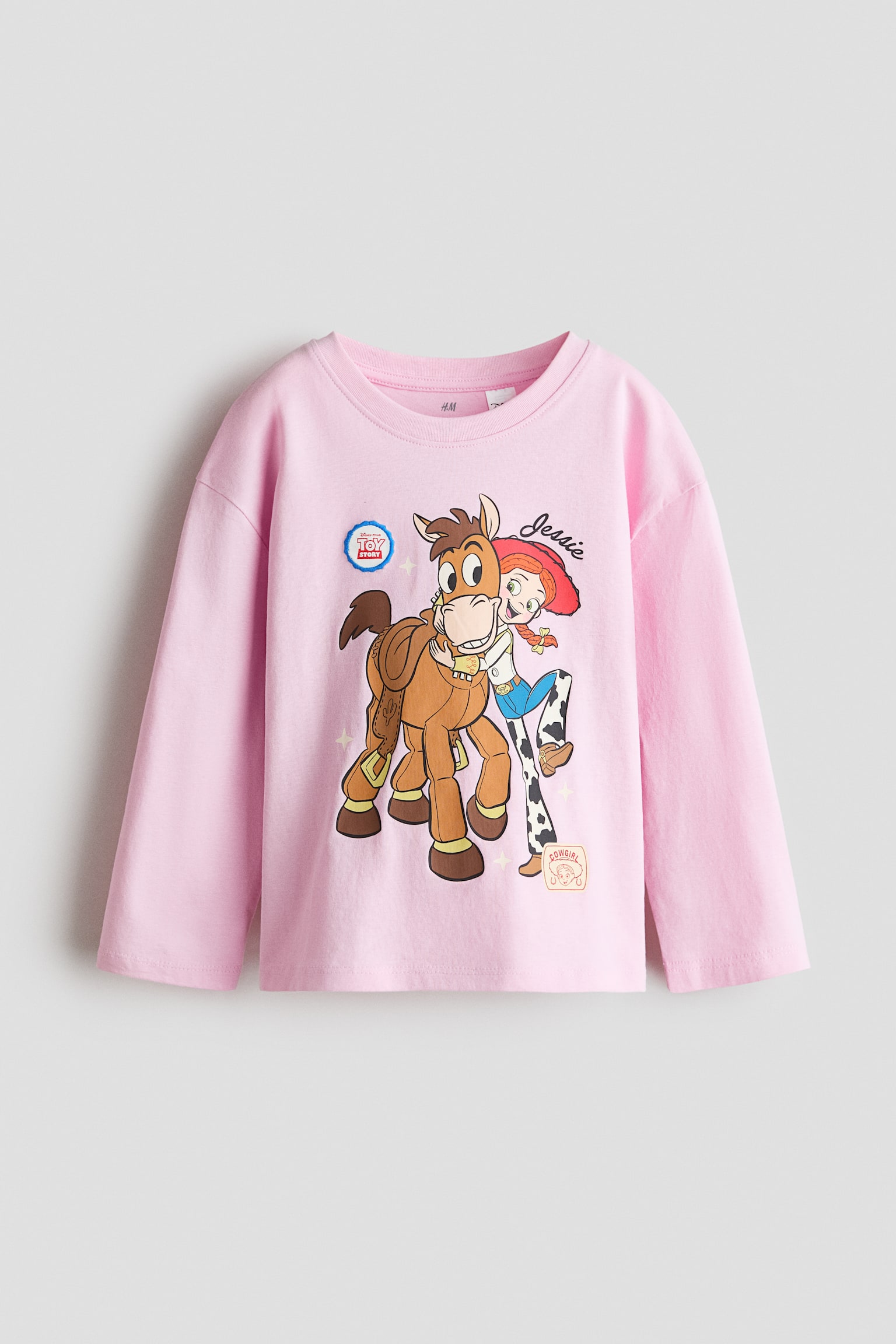 Long-Sleeved Printed T-Shirt - Light pink/Toy Story
