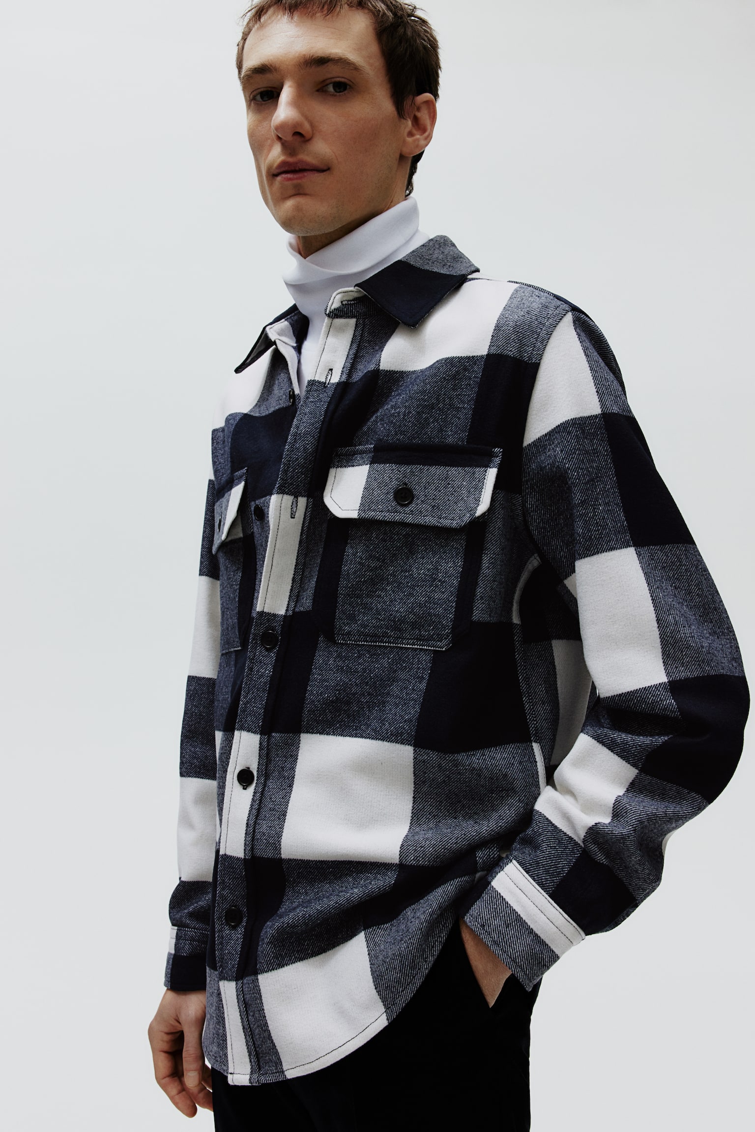 Overshirt - Black/White check/Black/Check/Beige/Check/Light brown/Check/Black/Dusty green/Check/Grey - 1