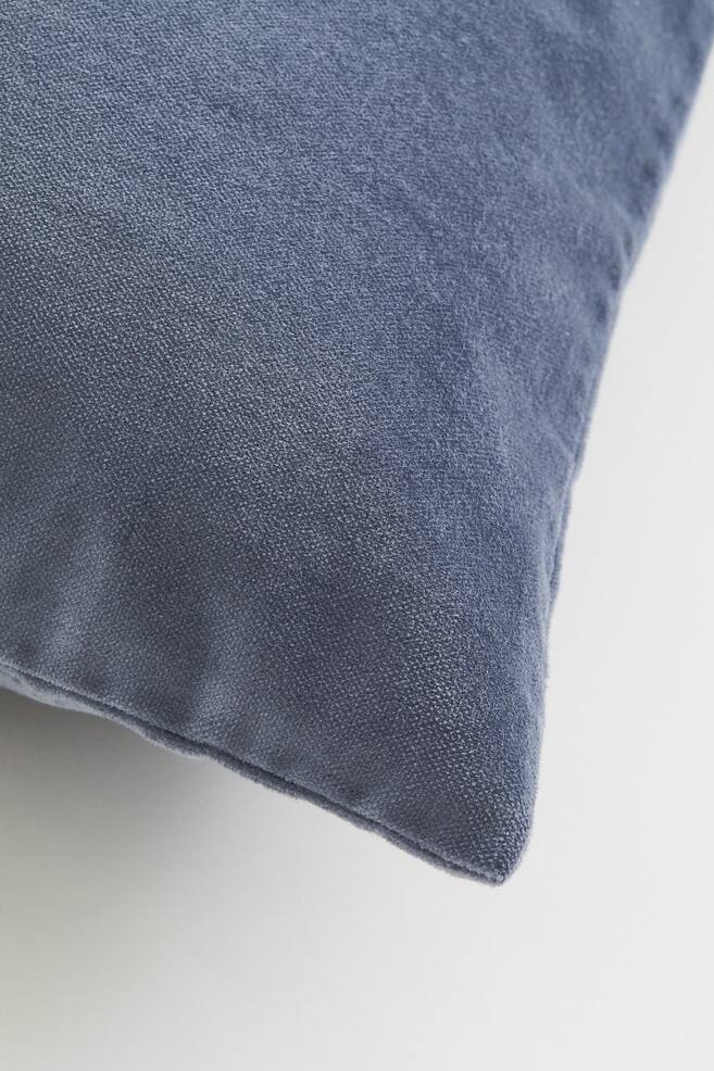 Cotton velvet cushion cover - Blue-grey/Dark grey/Beige/Dark khaki green/dc/dc/dc/dc/dc/dc/dc/dc - 2