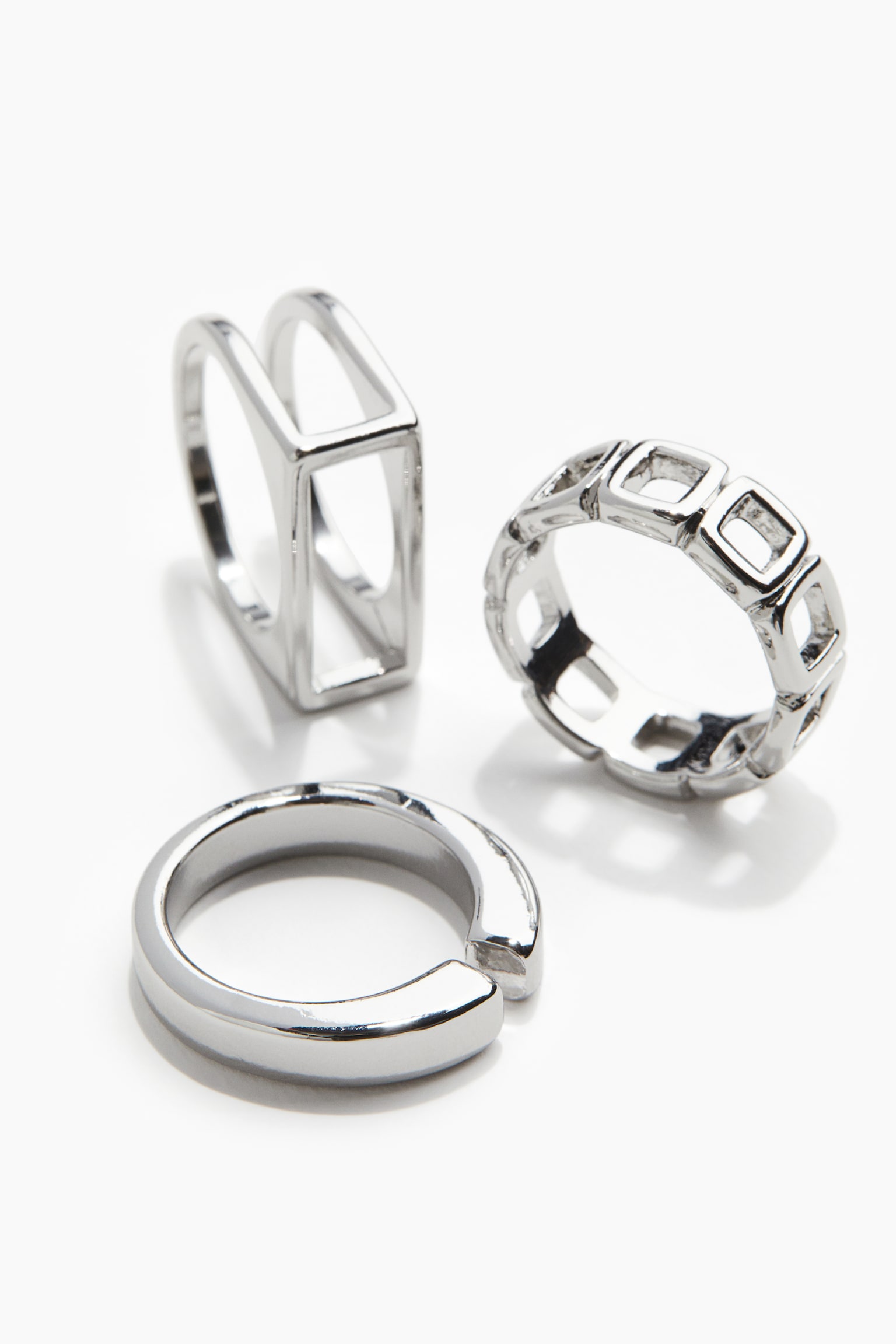 3-pack rings - Silver-coloured - 2