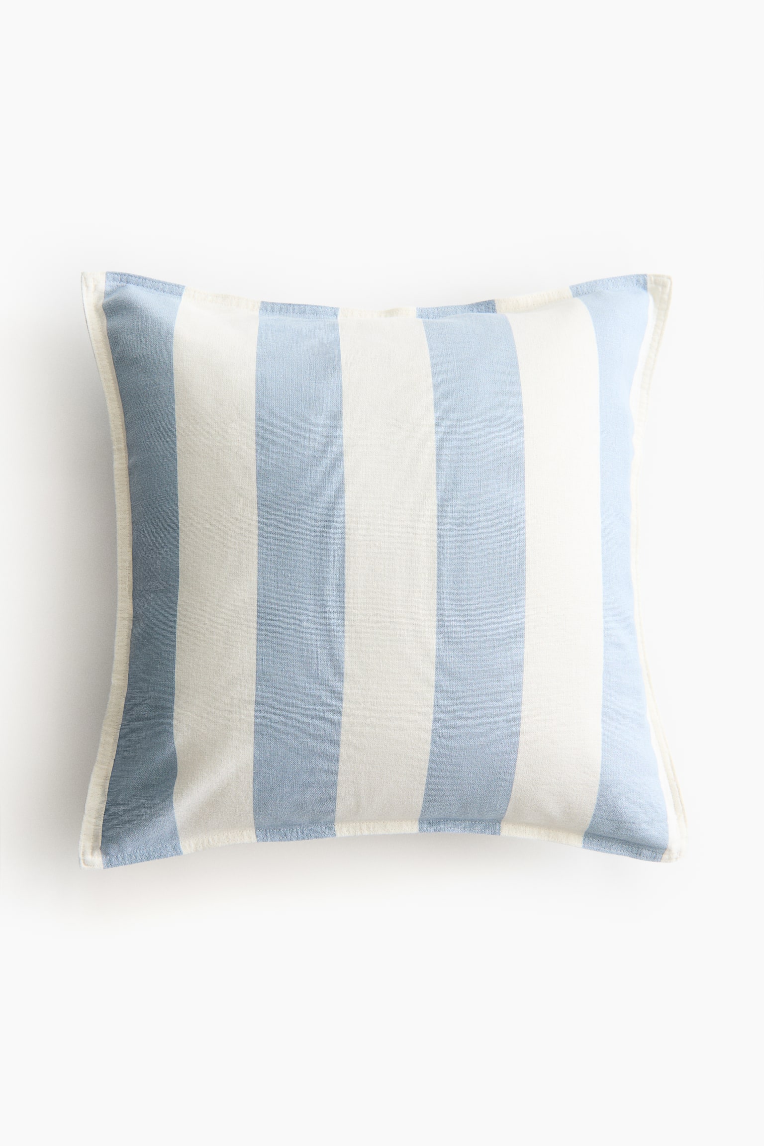 Linen-Blend Cushion Cover - Light dusty blue/striped/Light yellow/striped/Light dusty pink/striped/Dark olive green/striped/Beige/striped/Navy blue/striped/Black/striped/Gray-green/striped/Dark brown/striped