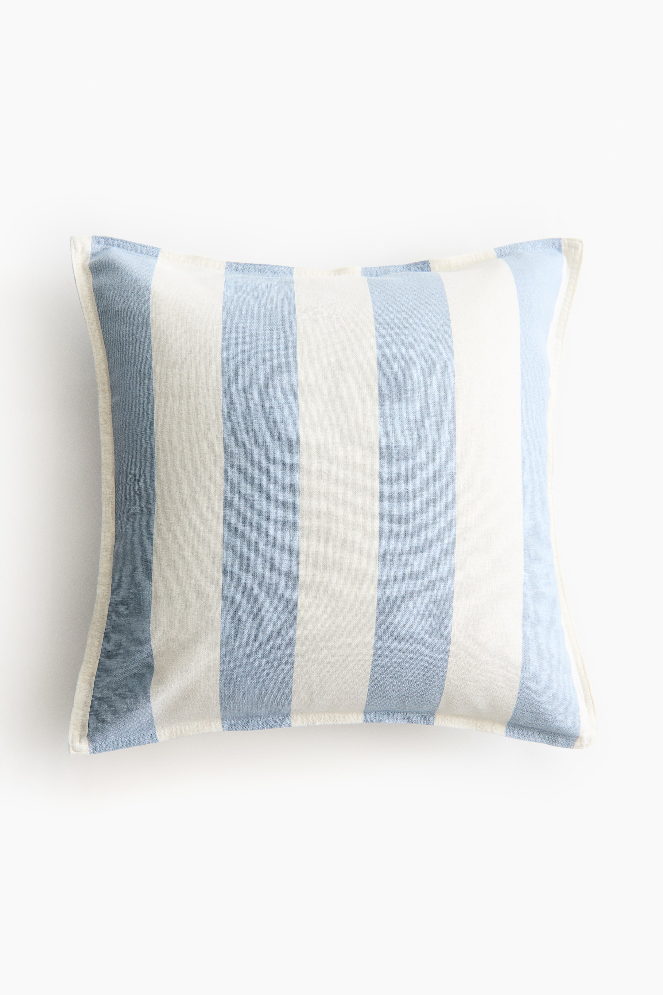 Visa större bild: Kuddfodral i linmix - Ljus dimblå/Randig - Home All | H&M FI 1