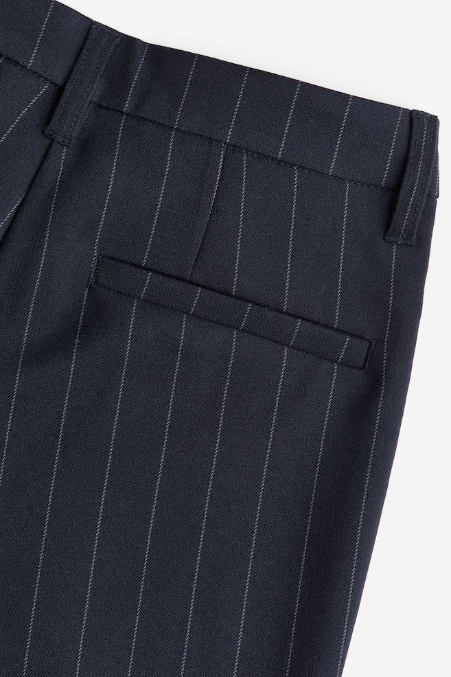 Stylede bukser med svaj - Mørkeblå/Nålestribet - 3