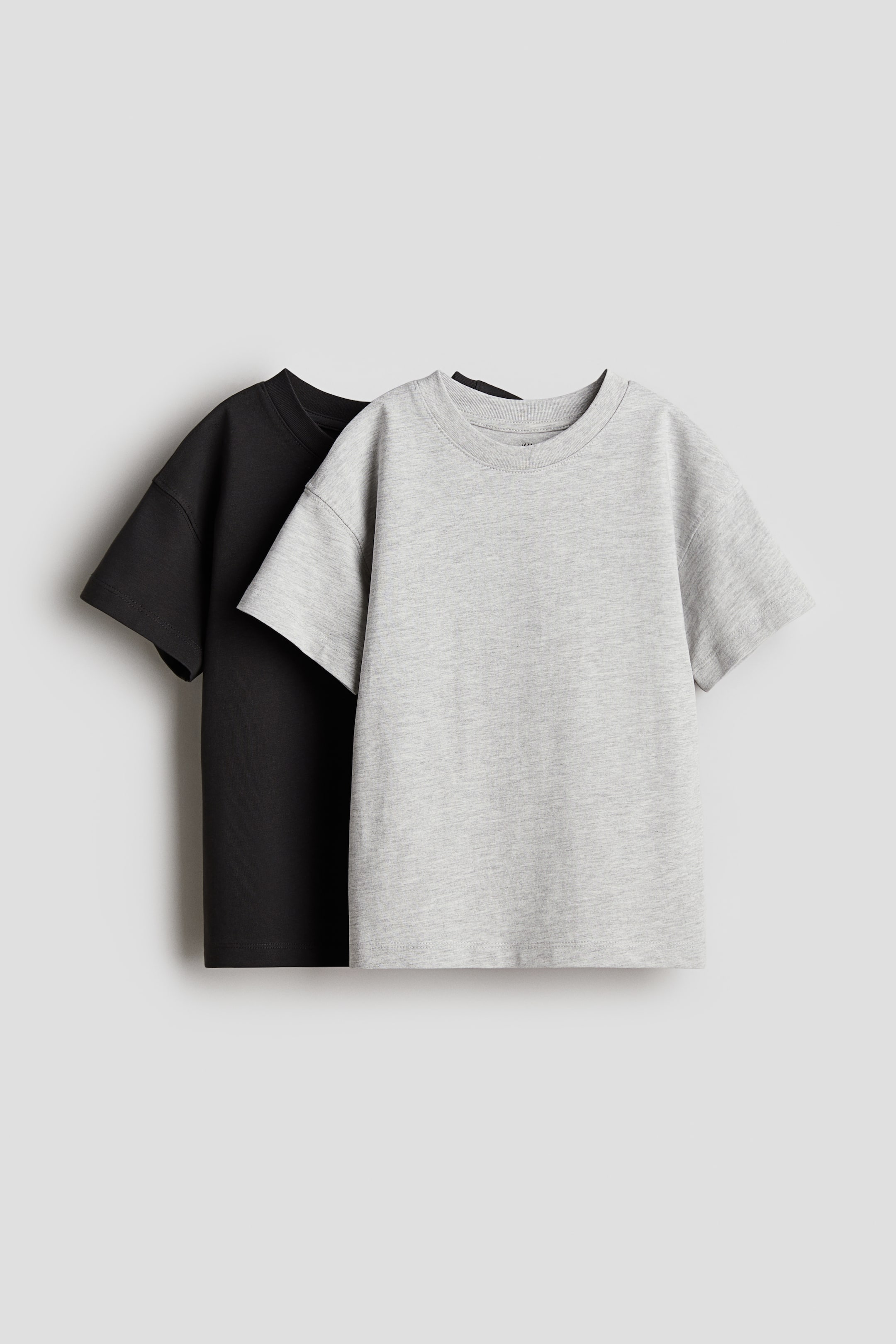 2-pack Oversized T-shirts - Dark gray/light gray melange - Kids | H&M CA