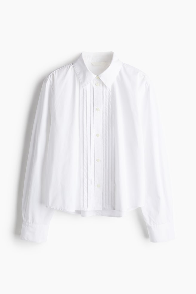 Oversized tuxedo shirt - White - 1