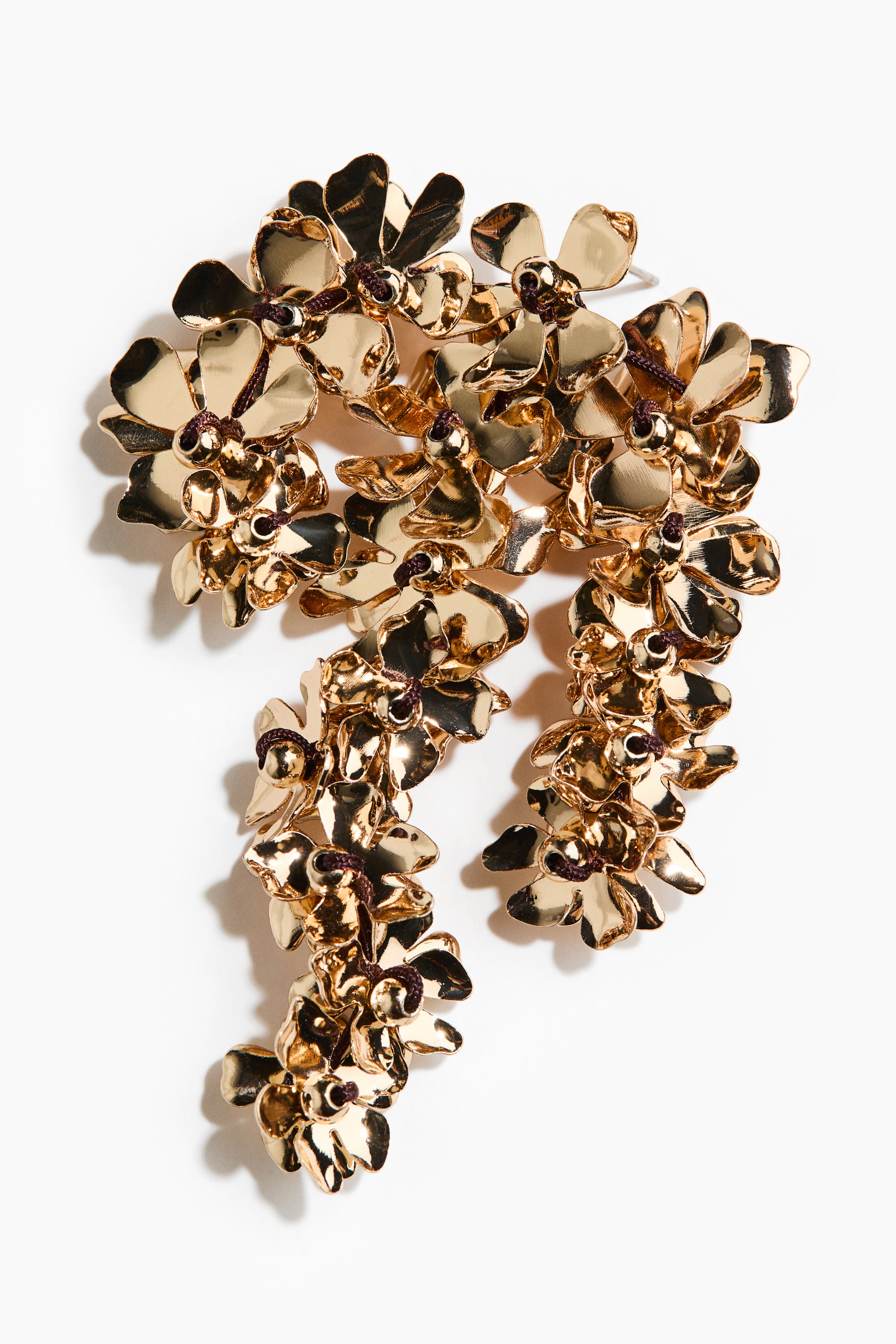 Flower-Detail Cluster Earrings