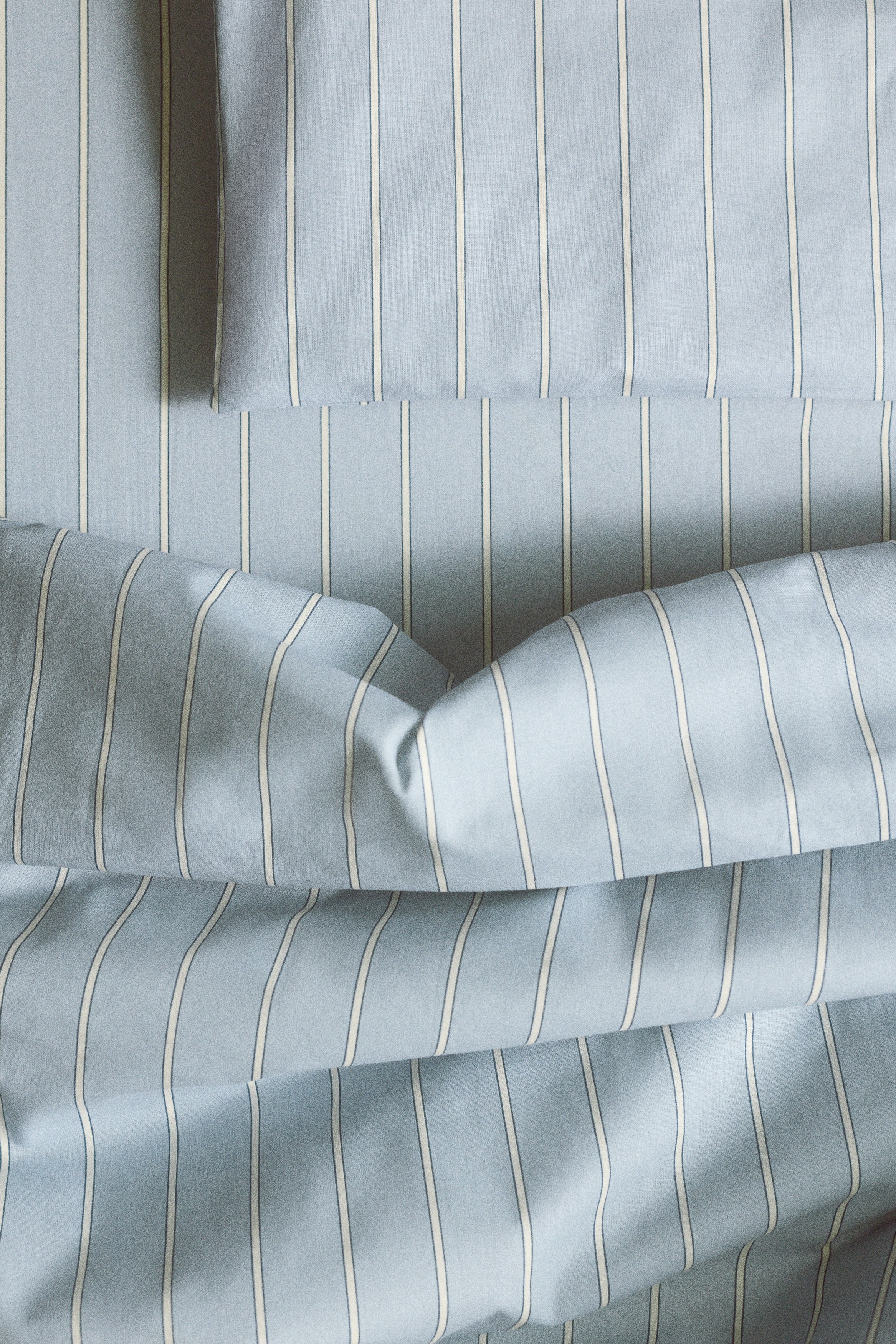 Gestreepte dekbedset voor kinderbed - Dusty blauw/gestreept/Lichtbeige/gestreept/Dusty roze/gestreept