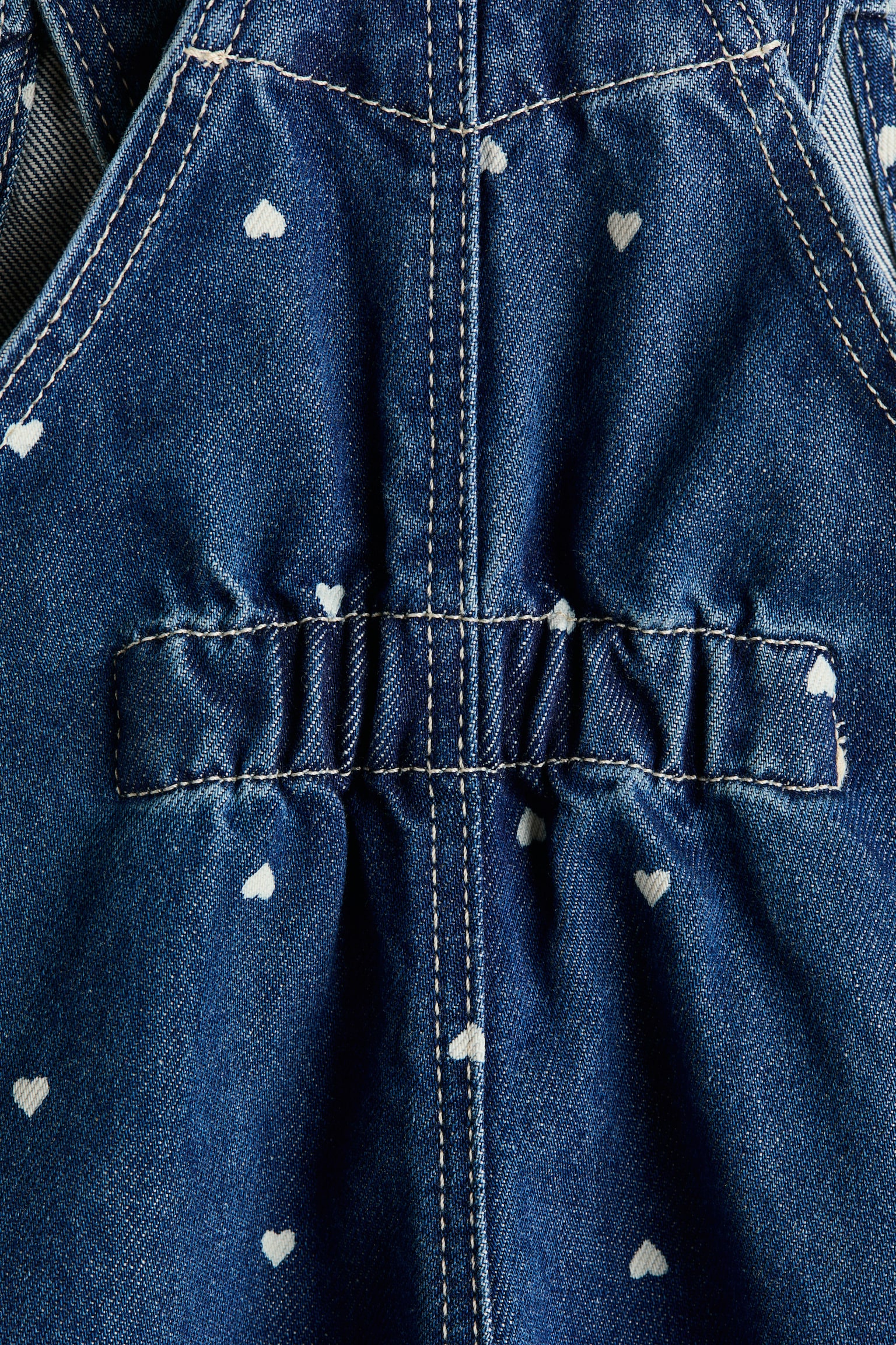 Детский комбинезон H&M Printed Denim Overalls, цвет: Тёмный синий — фото 3