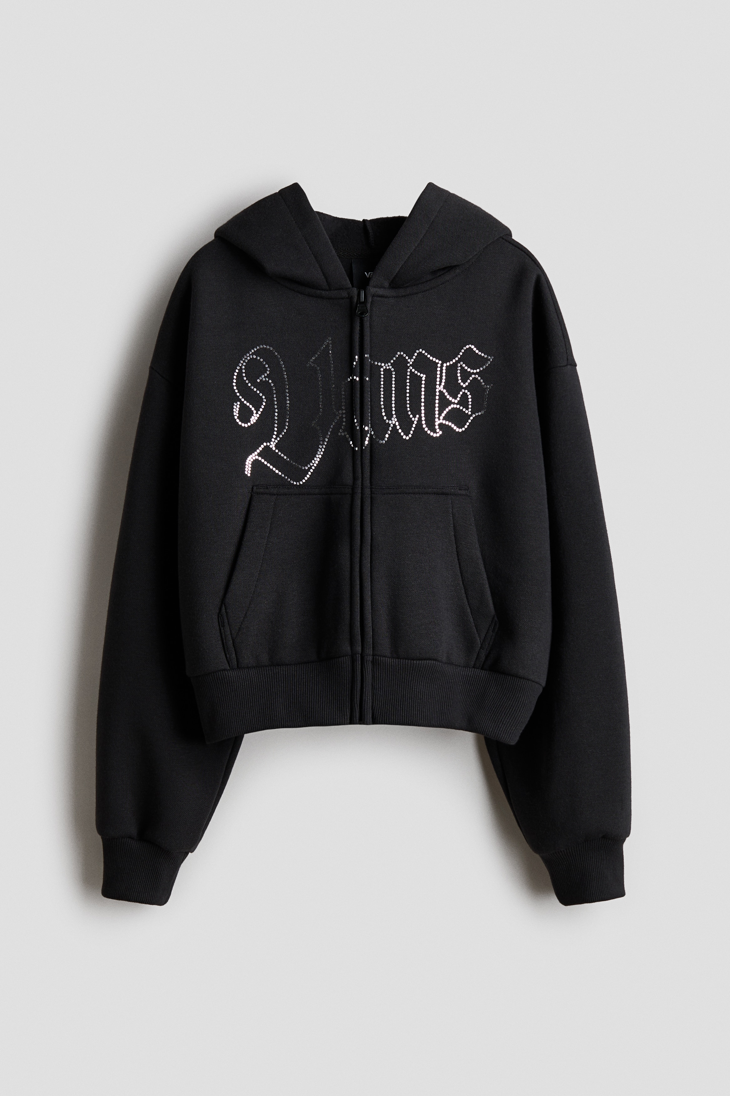 H & M - Shining Zip Hoodie - Schwarz - Kinder