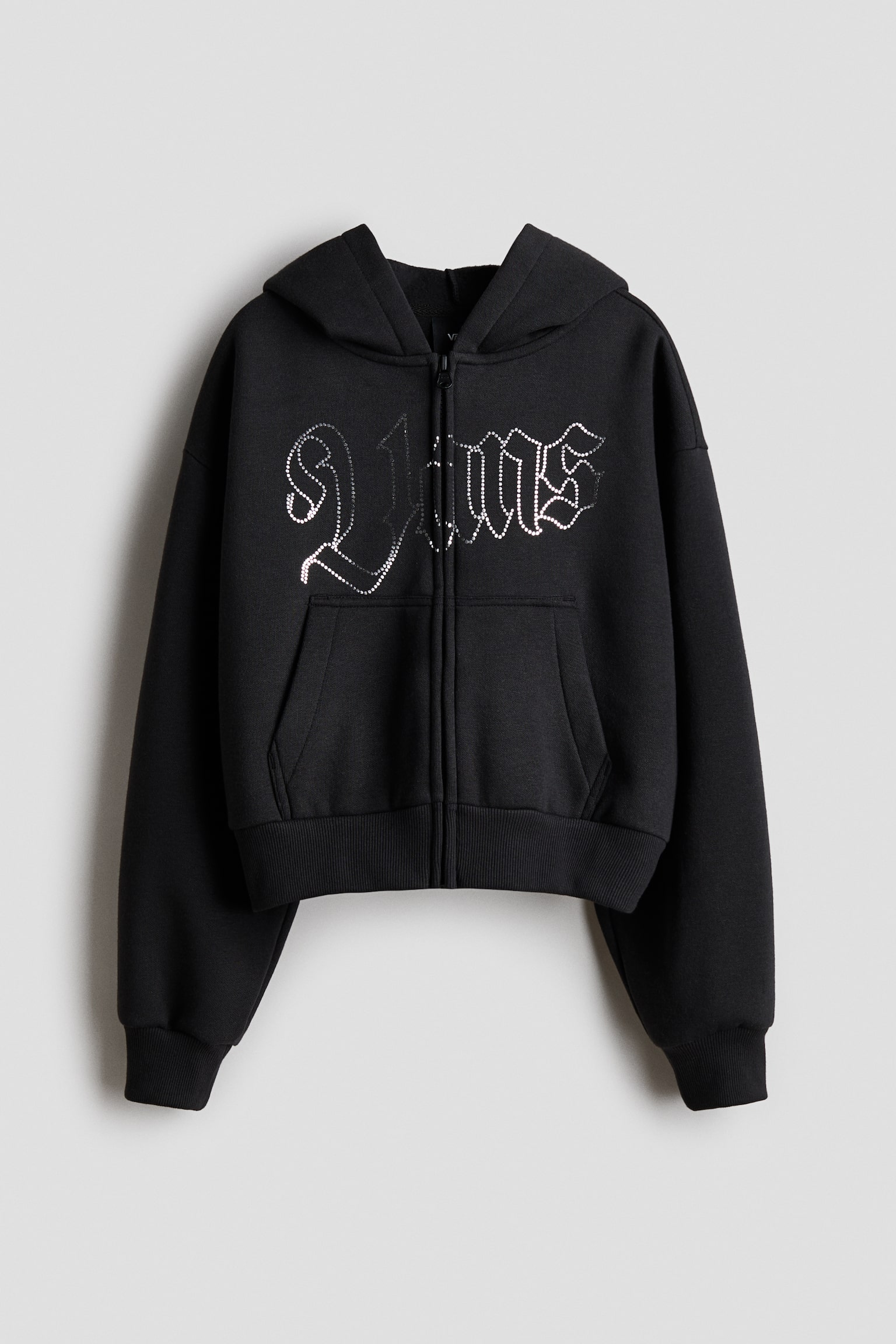 Shining Zip Hoodie - Black Dark