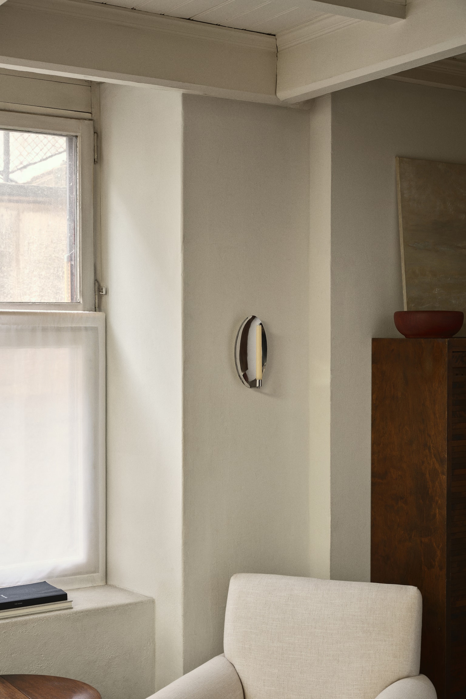 Стенен свещник от неръждаема стомана - Сребрист - 2