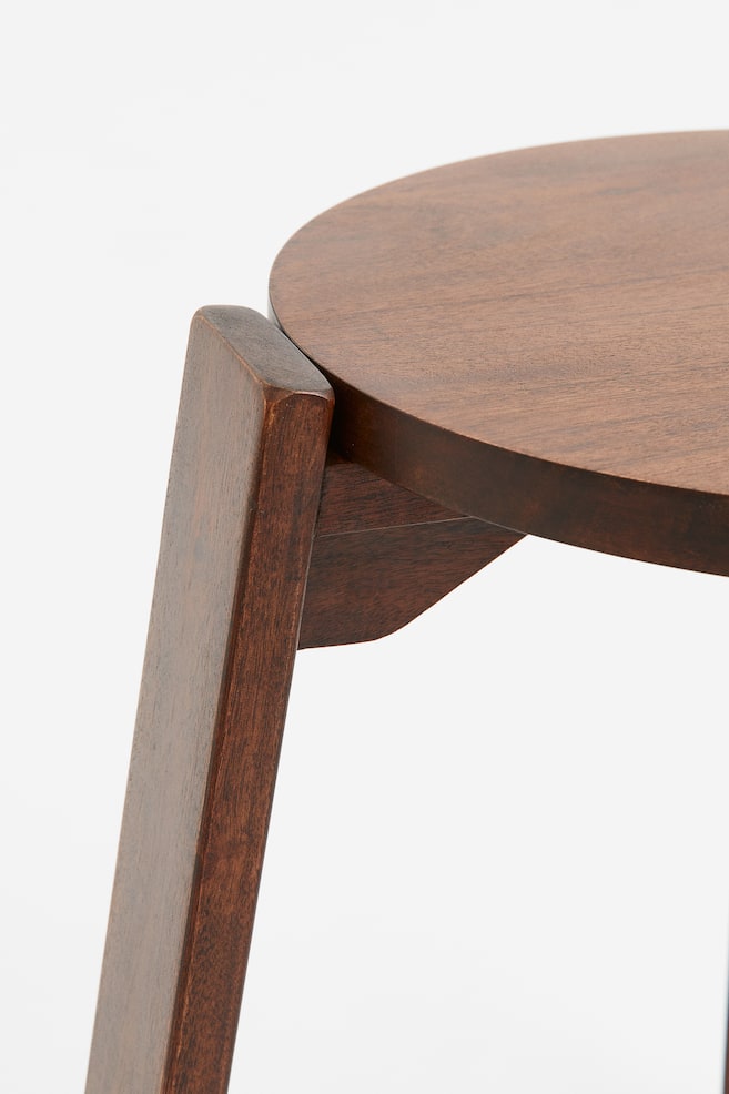 Wooden stool - Brown/Beige - 3