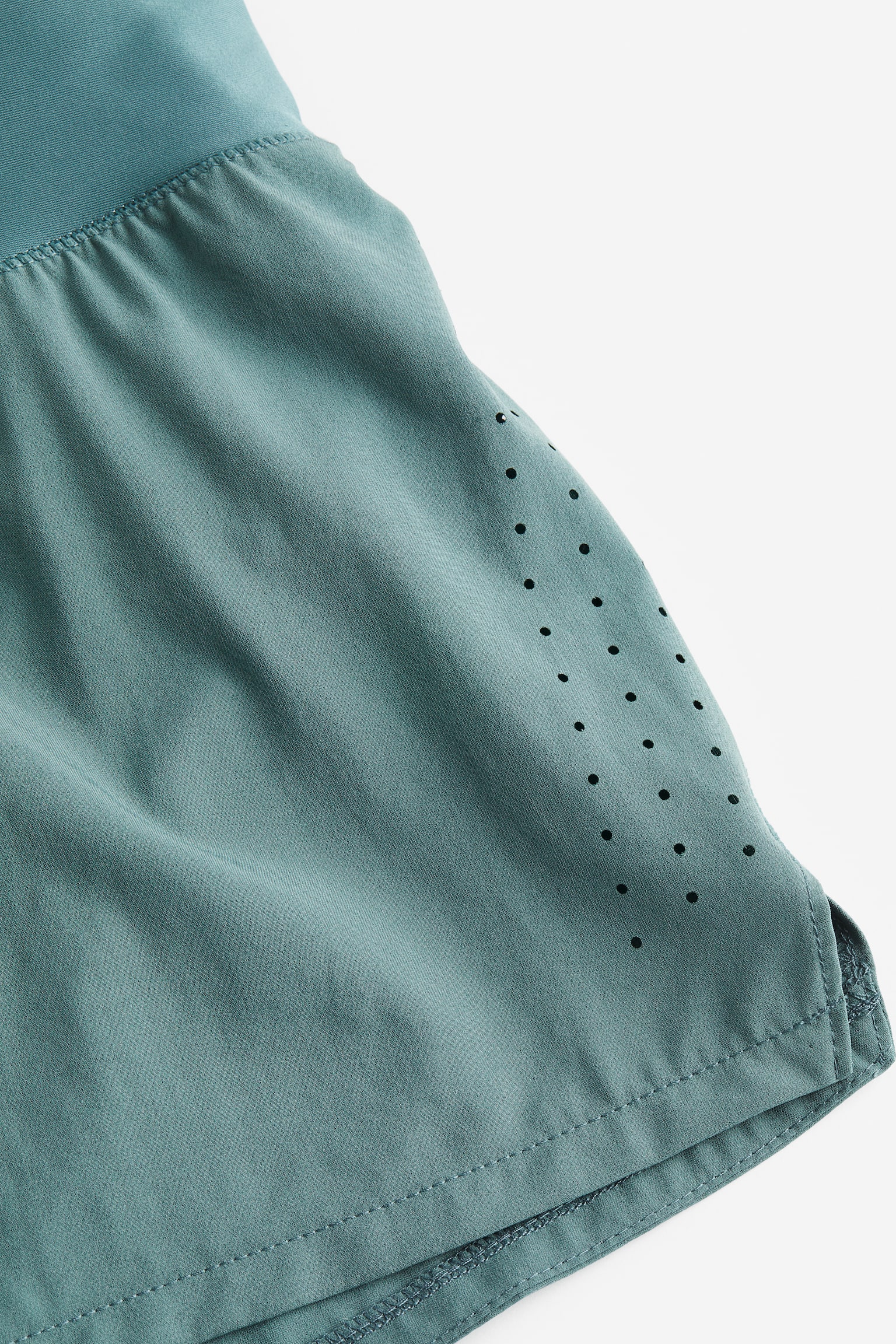 DryMove™ Double Layered Activewear Shorts - Teal/Lime green/Dark purple/Black - 2