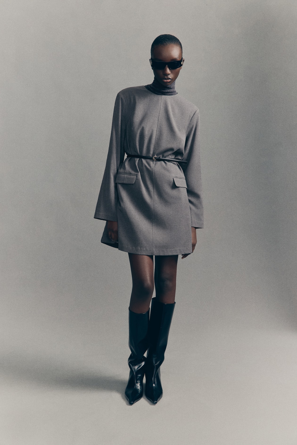 Shoulder-Pad Dress - image 3
