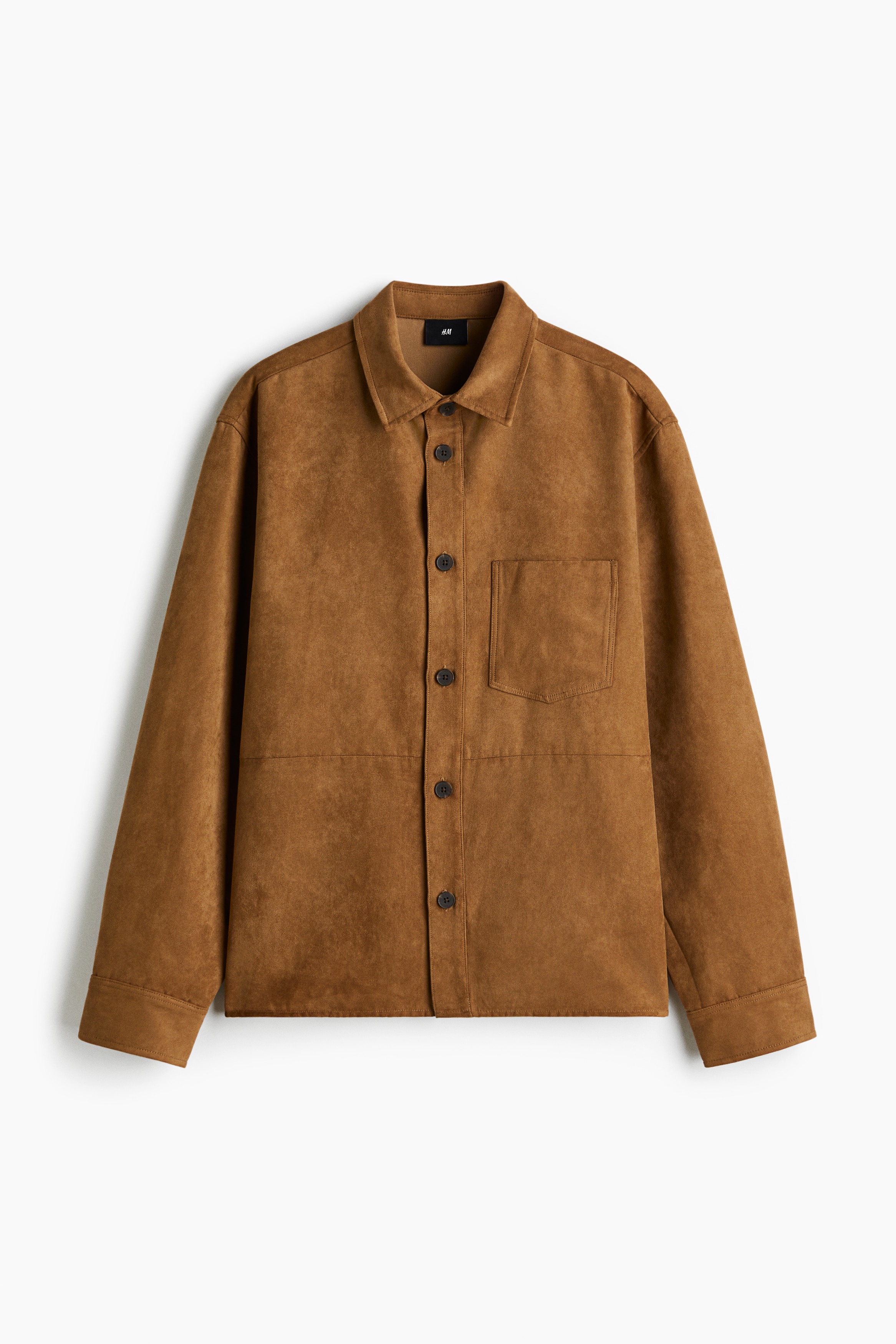 Regular Fit Overshirt - Beige/Dark khaki green
