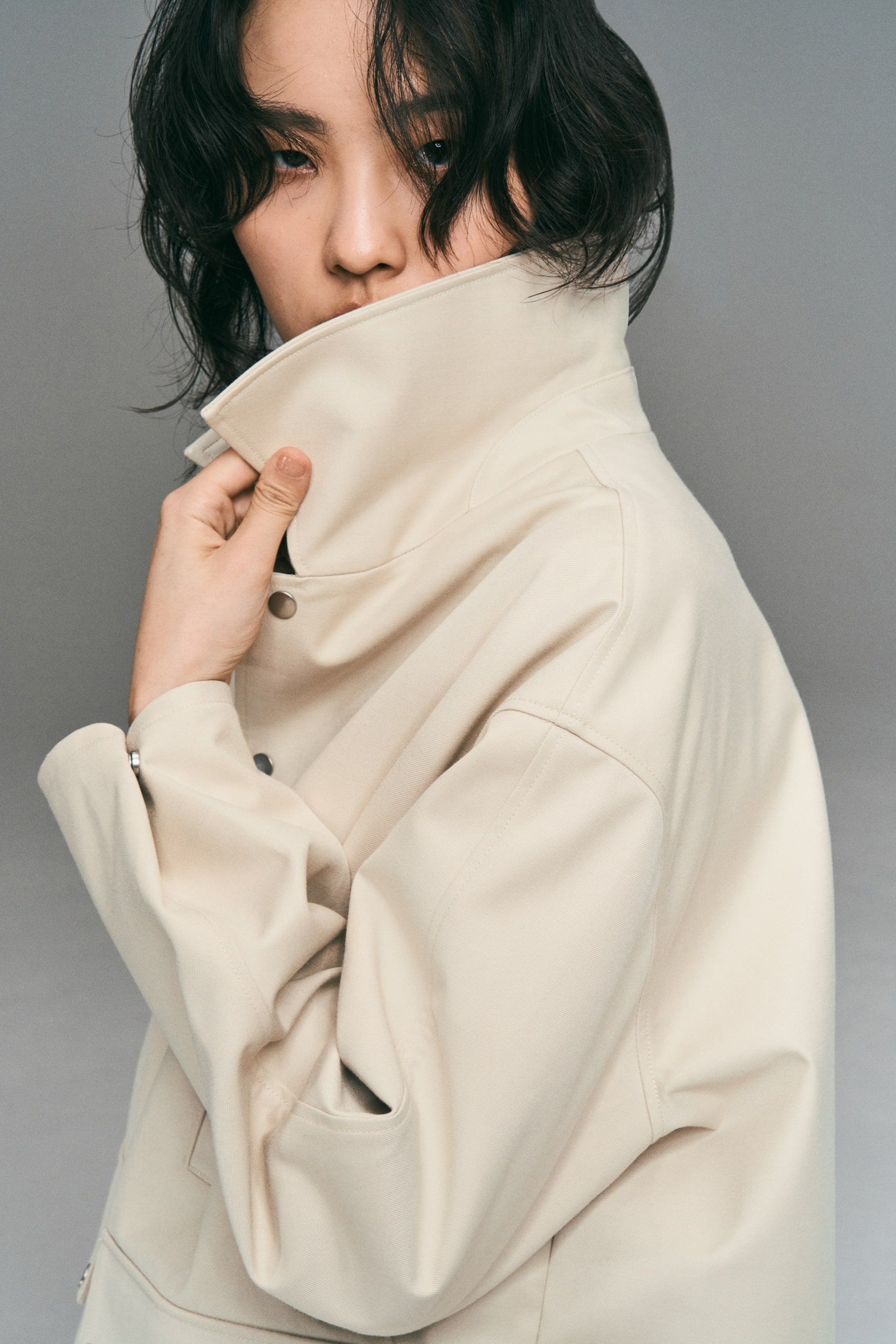 트윌 재킷 - 라이트 베이지 - 6