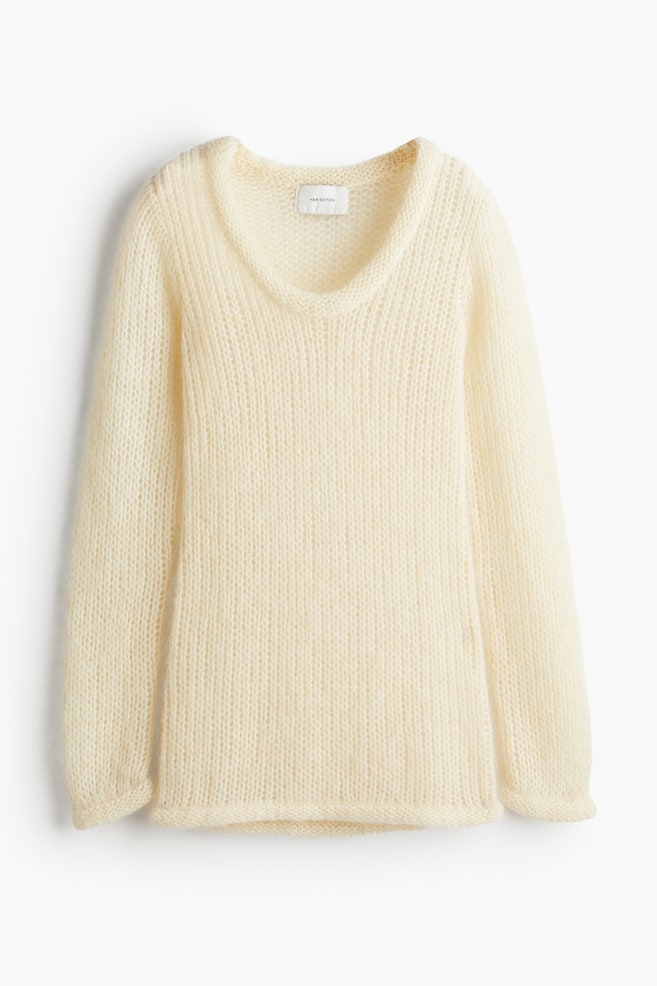 Pullover in misto mohair - Crema - 1
