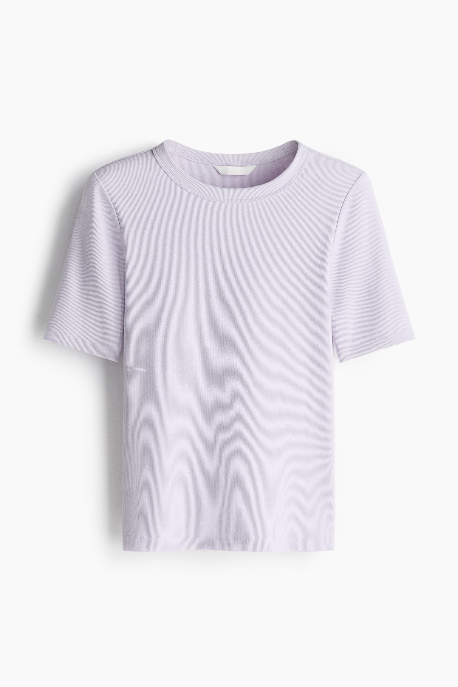 T-shirt côtelé - Lilas/Noir/Crème/Rouge vif/Gris chiné/Vert kaki foncé