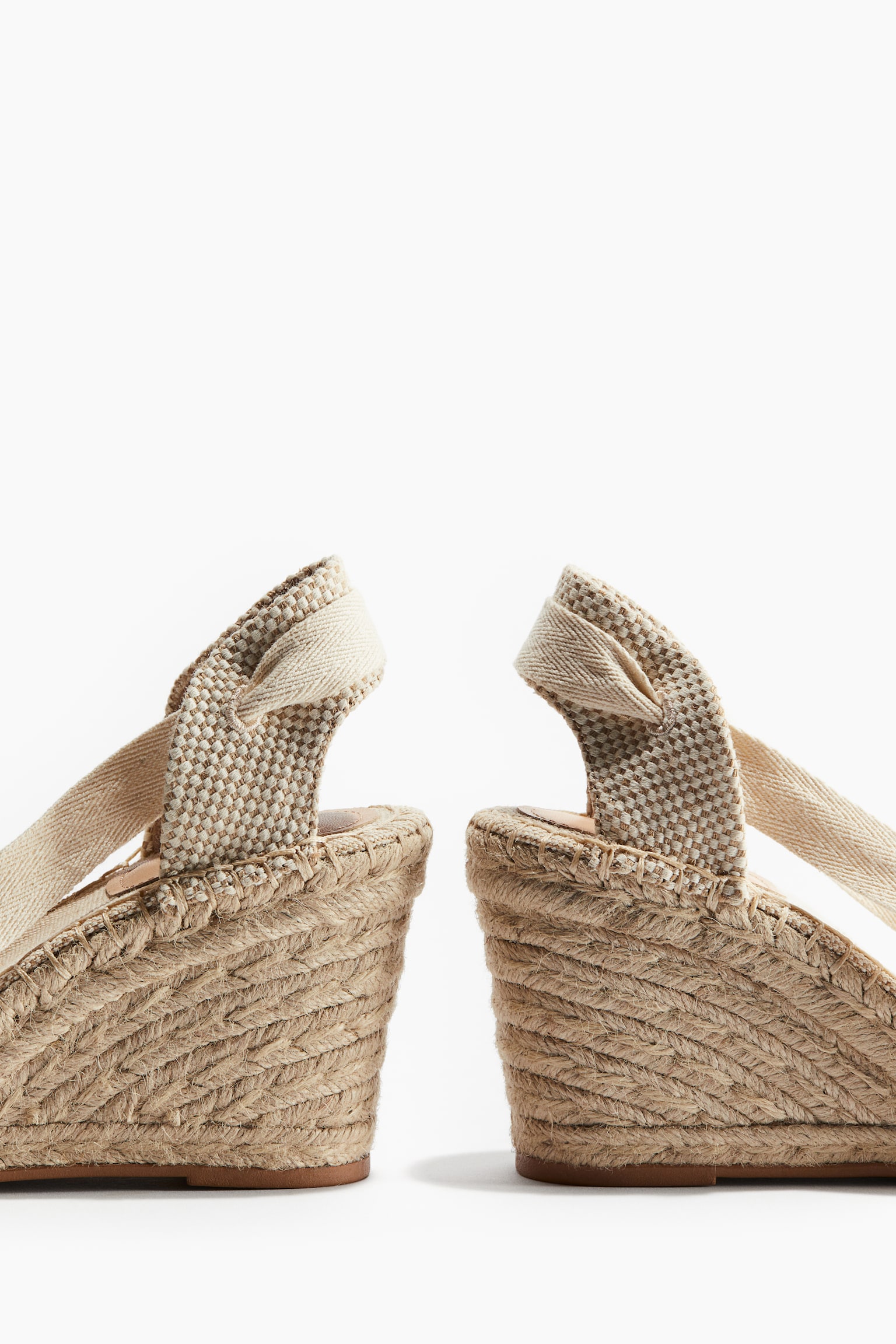 Wedge-heeled espadrilles - Cream - 2