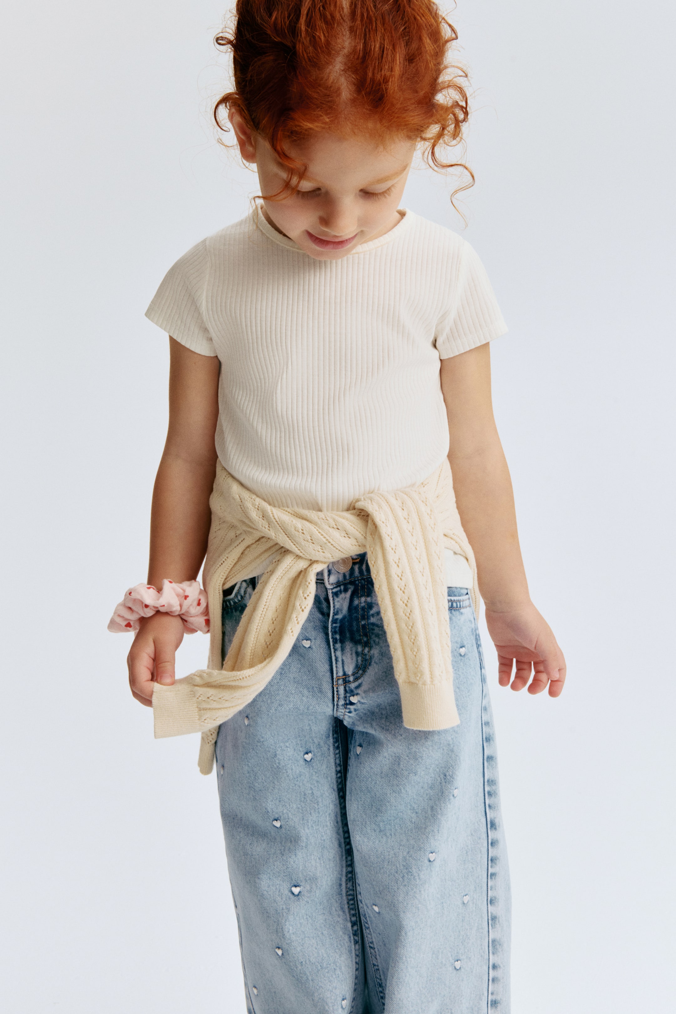 Wide-Leg Jeans with Motif
