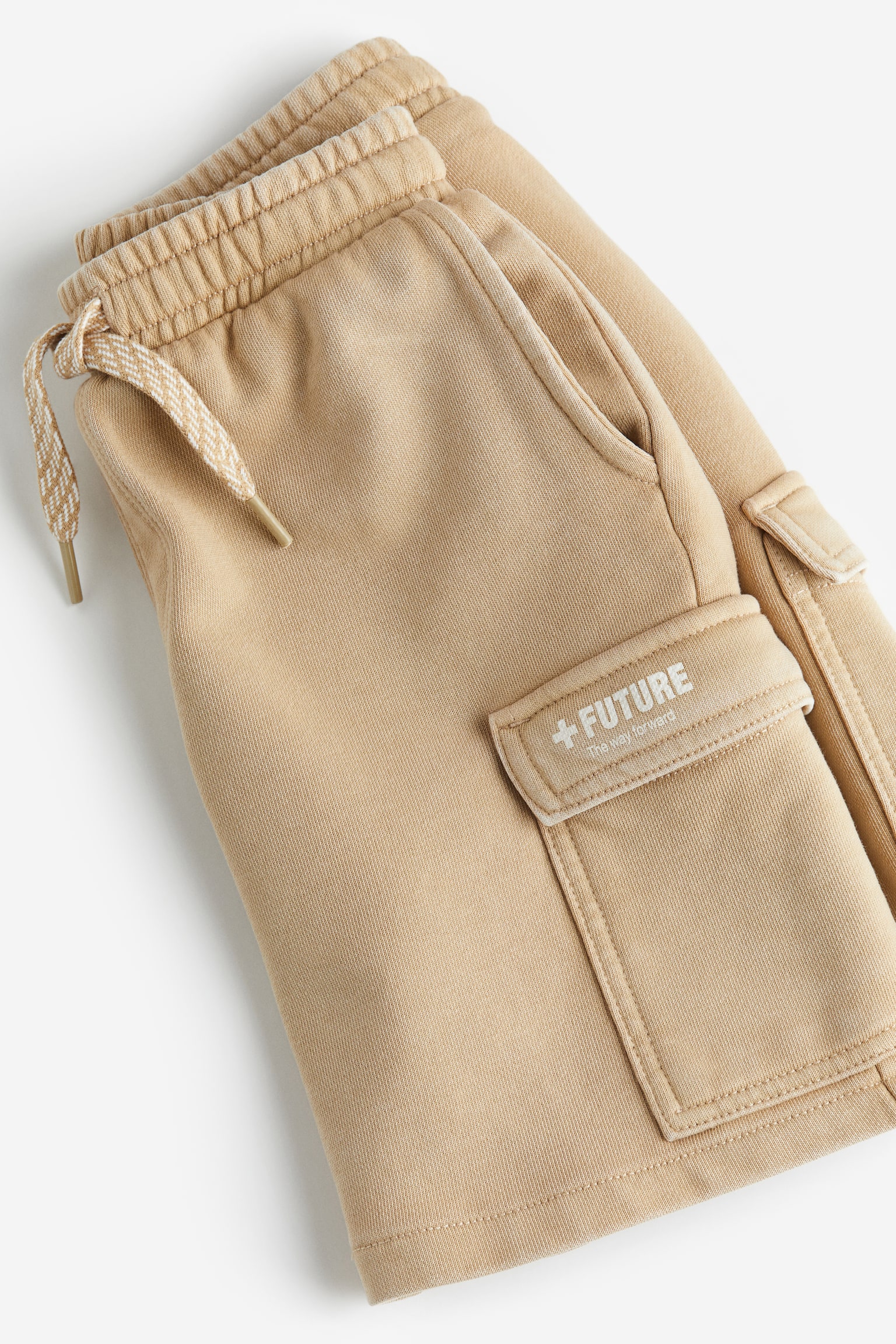 Cargo sweatshorts - Beige/Khaki green - 2