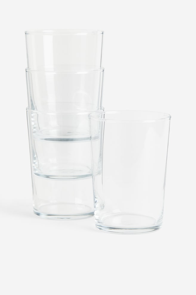 Lot de 4 verres à eau - Transparent - 1