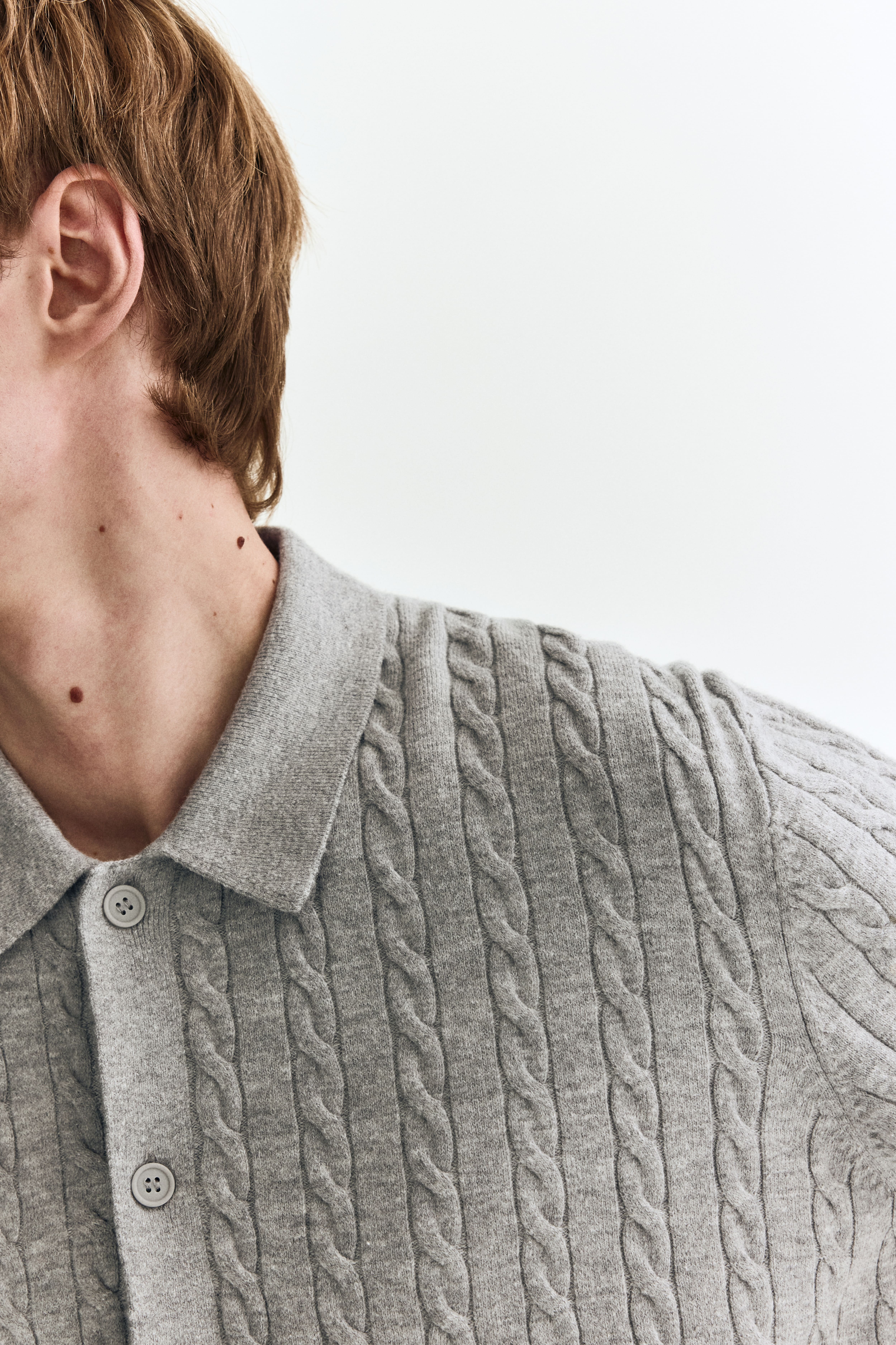 Regular-Fit Cable-Knit Shirt