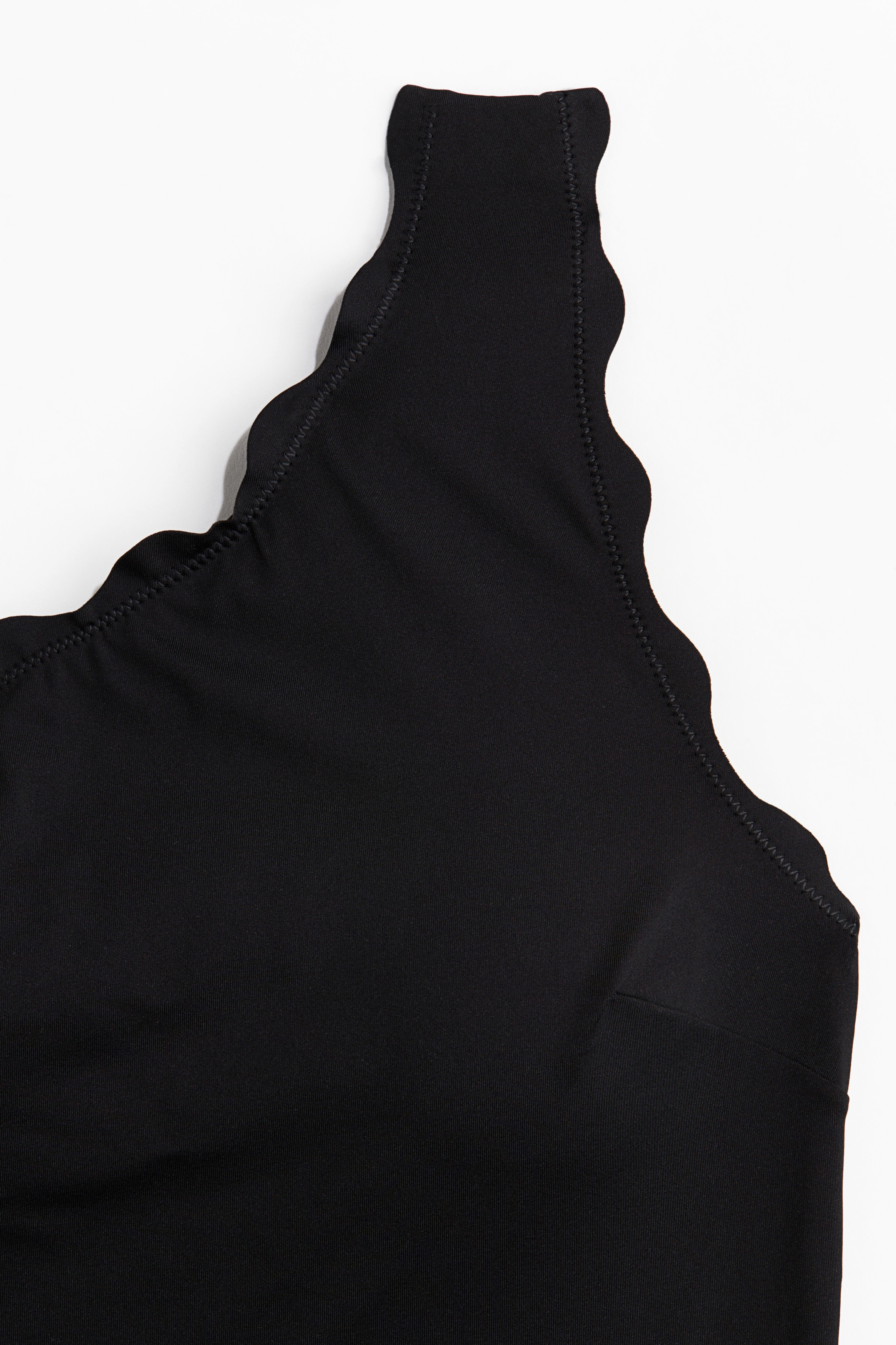 Padded-cup one-shoulder swimsuit