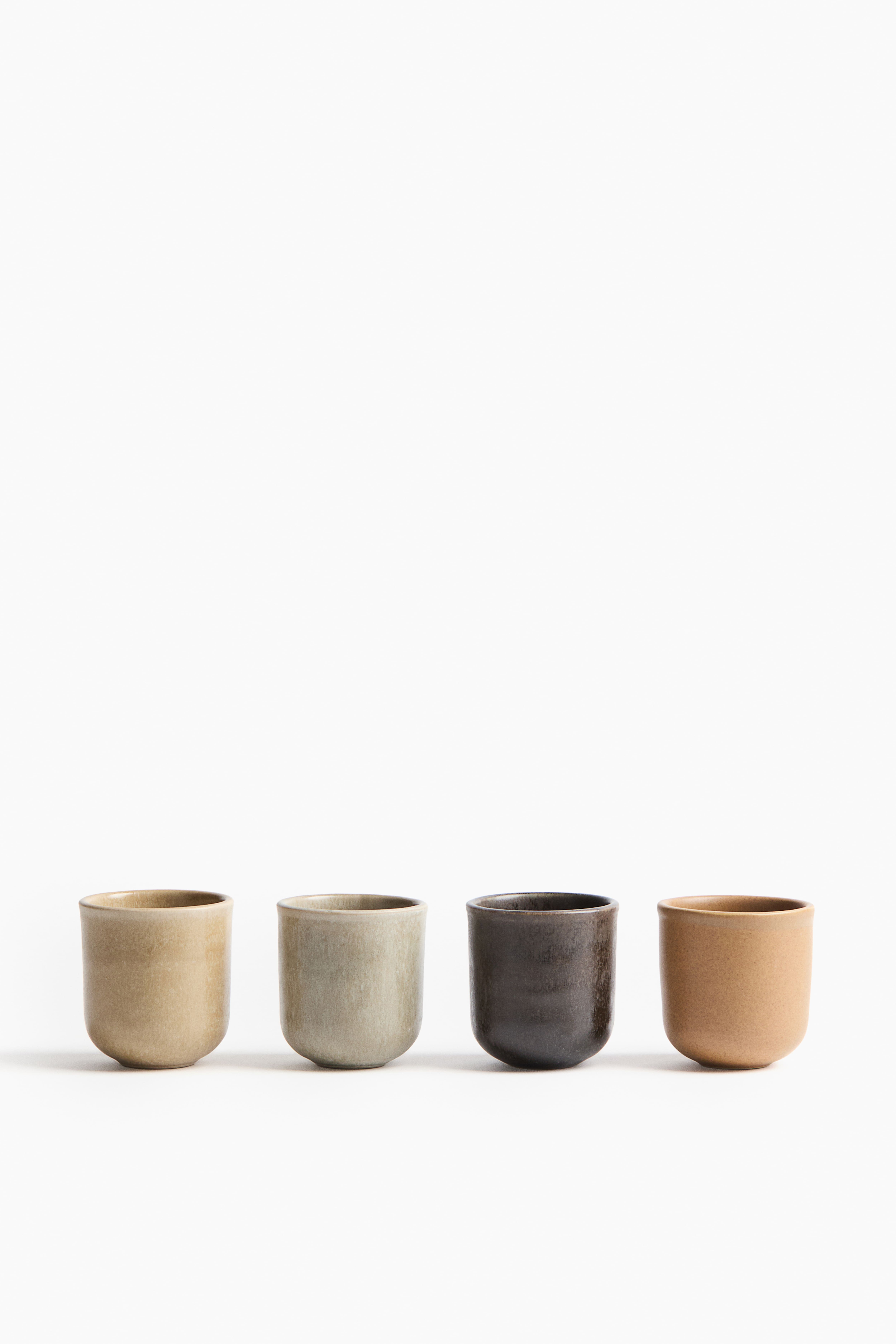 4-Pack Stoneware Espresso Cups